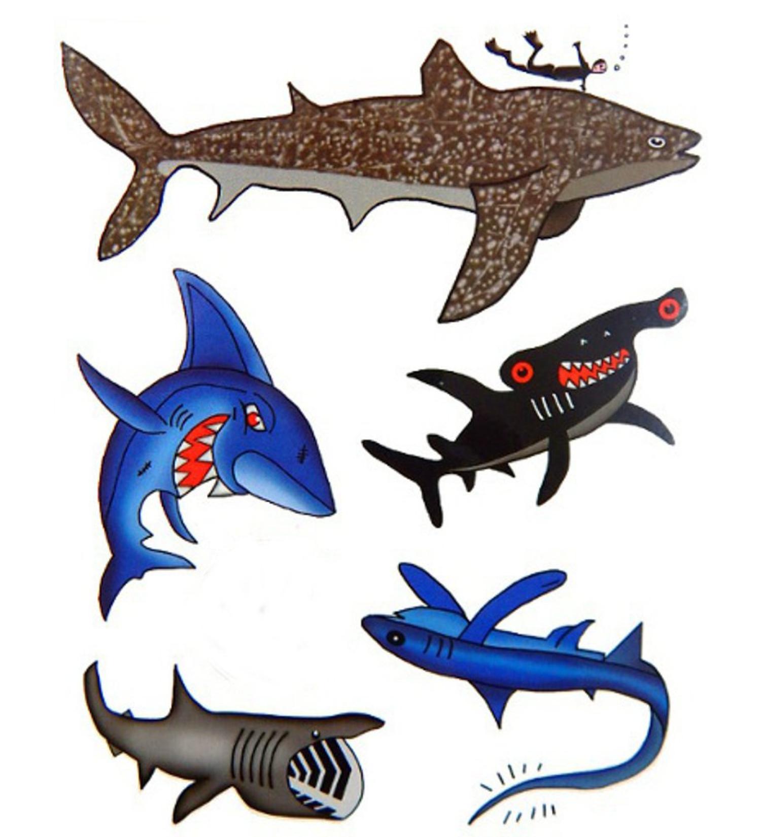Premium Large Shark Tattoos - Fun Temporary Tattoo Party Favor - Buy Online on GoSupps.com