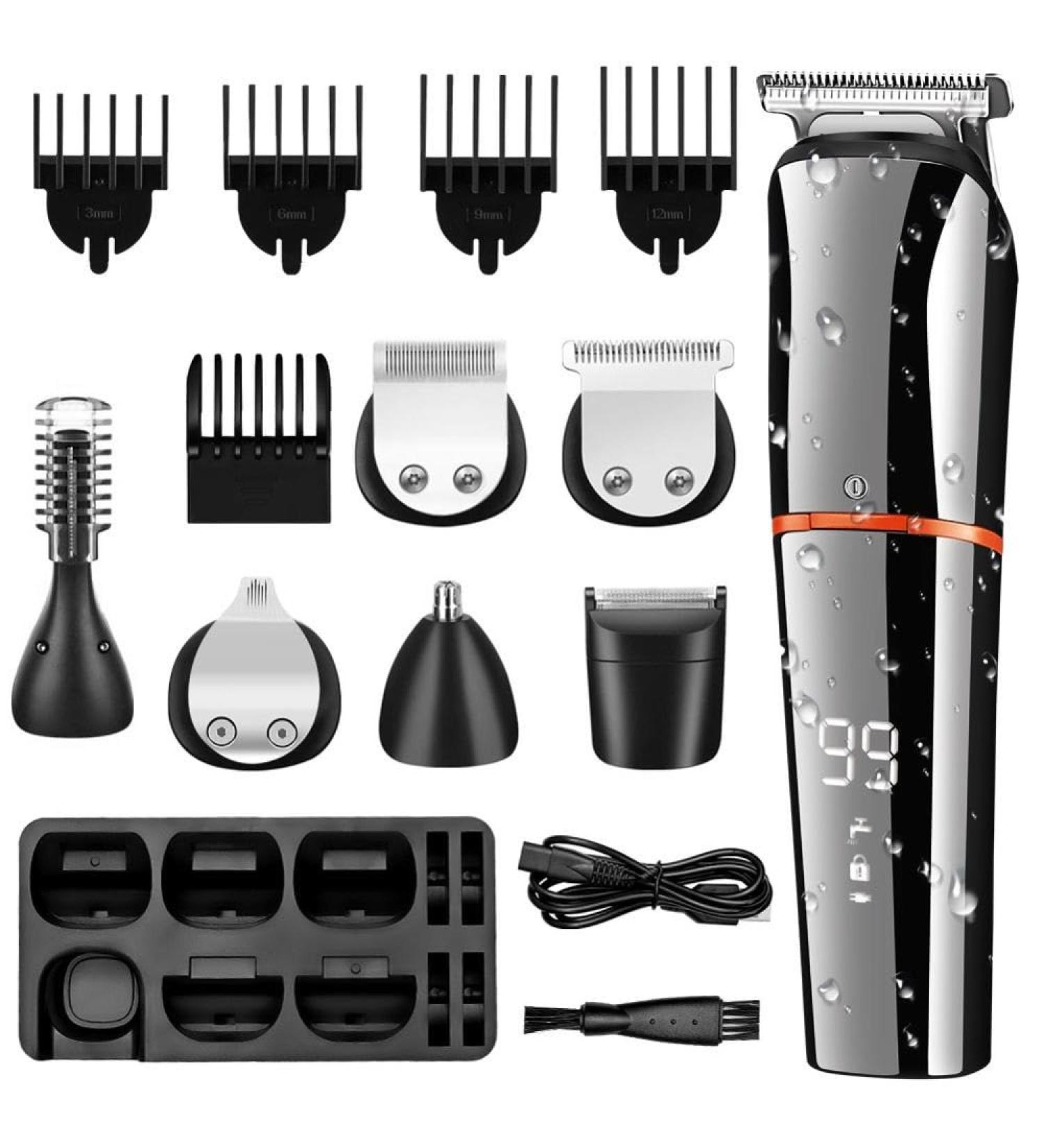 Pro Hair Clipper Professional 6 in 1 Hair Clippers for Men Beard Trimmer Razor Shaver Nose Trimmer Hair Trimmer Grooming Kit Washable - Buy Online on GoSupps.com