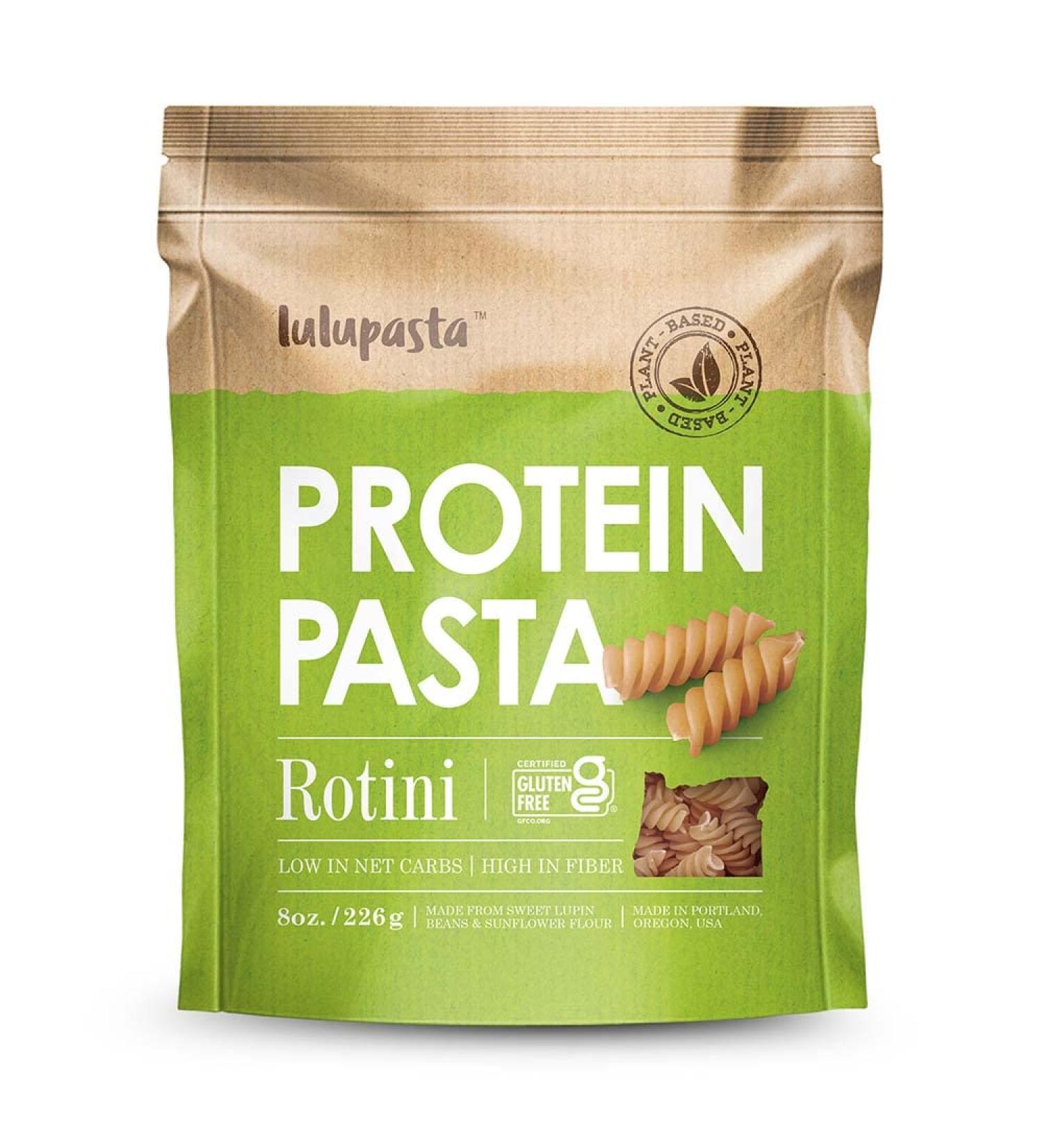 Lulupasta High Protein Lupin & Sunflower Flour Pasta - Gluten Free, Keto & Low Carb (Rotini 8oz) - Buy Online on GoSupps.com