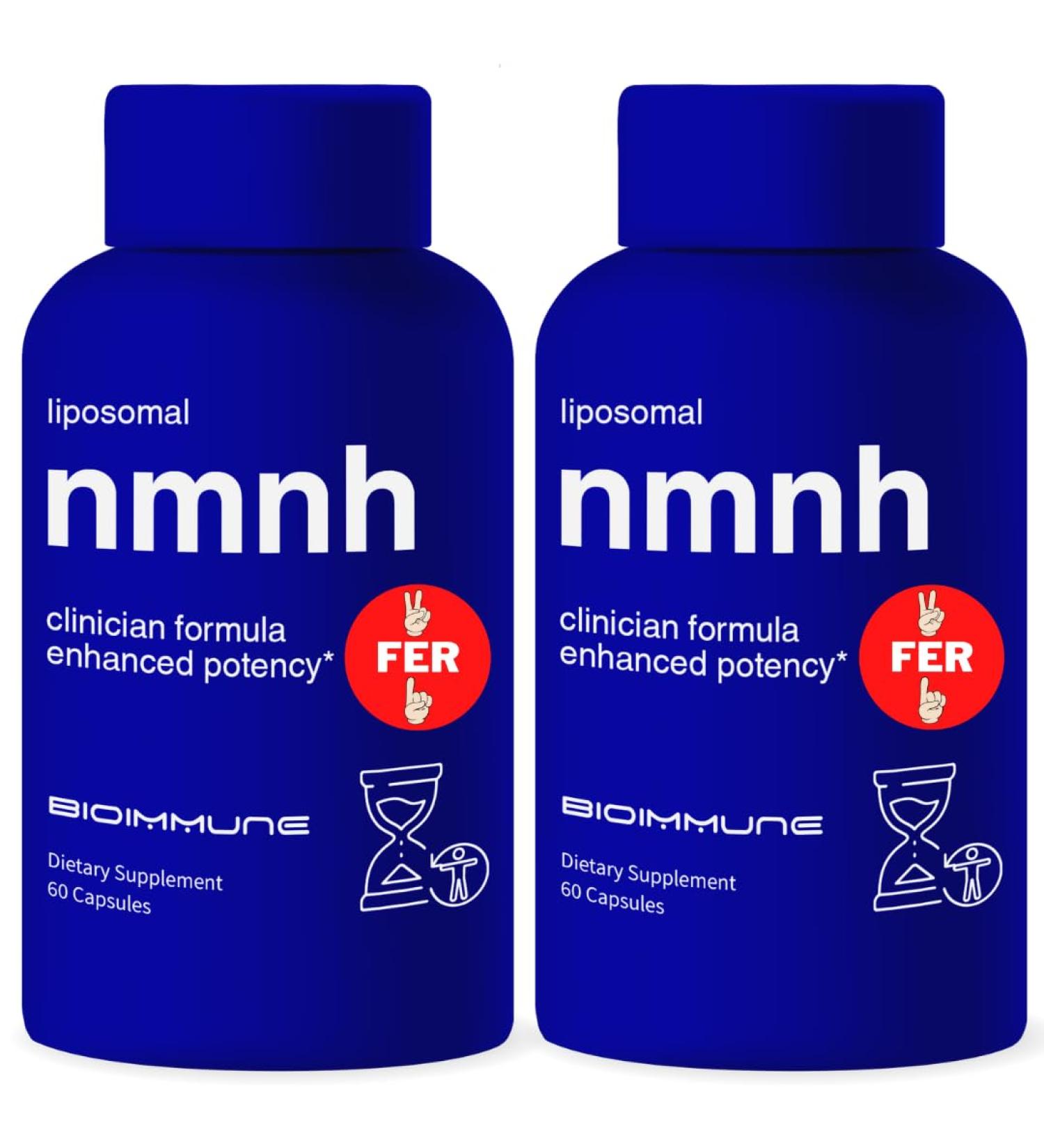 BioImmune Emiquil Liposomal NMNH 2 Pack 500mg 120 Capsules NAD Supplement (NMN Alternative) 10X NAD+ Levels for Anti-Aging - Buy Online on GoSupps.com