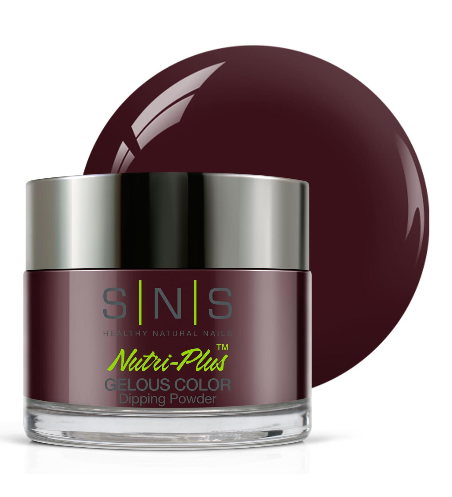 SNS Nail Dip Powder - Gelous Color Dipping Powder for Prom Dress (Wine Purple Brown/Maroon Cream) | Long-Lasting 14 Days Low-Odor No UV Lamp - 1oz - Buy Online on GoSupps.com