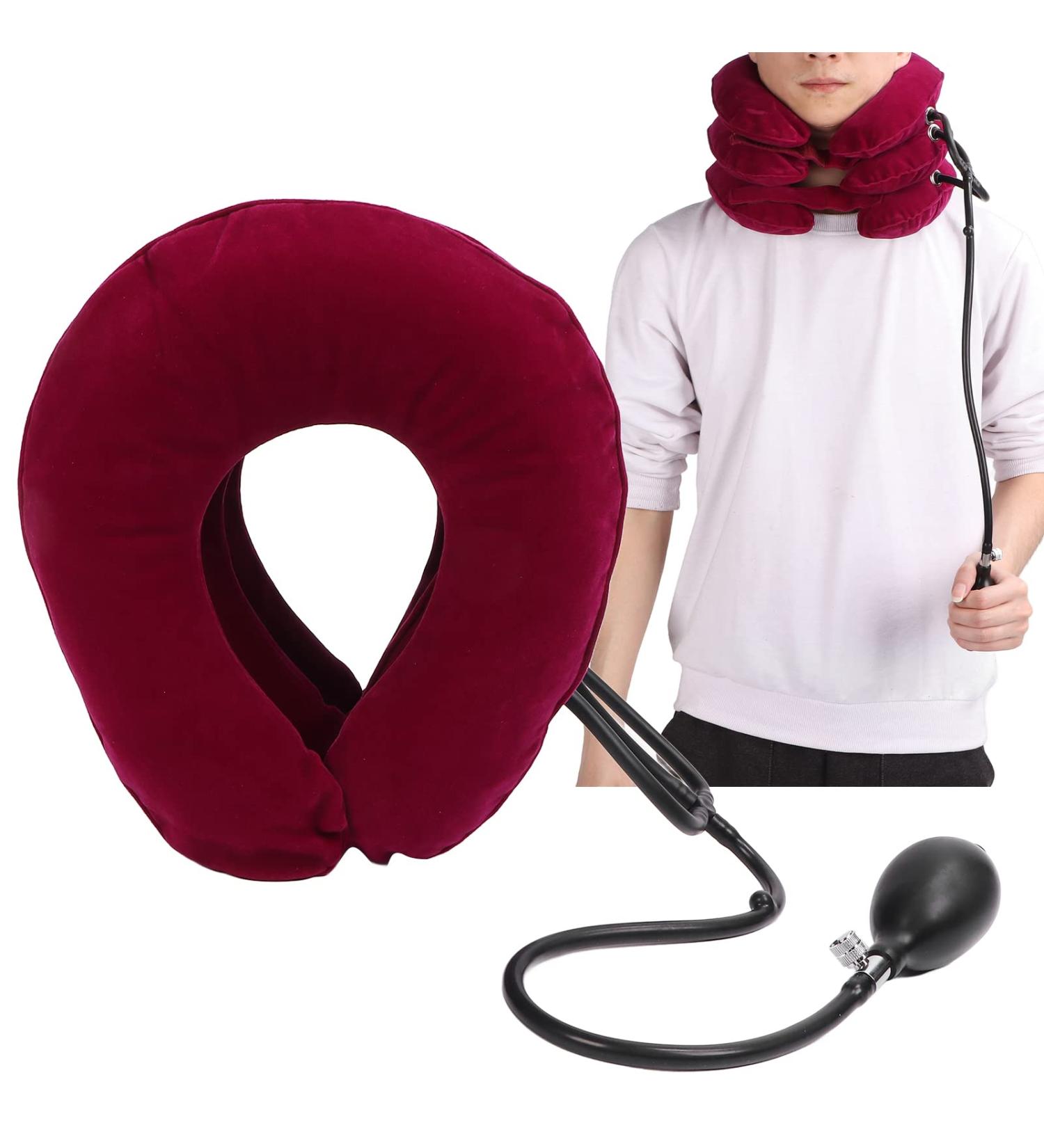 Buy Necks Traction Device for Pain Relief | Soft Inflatable Cervical Neck Stretcher Collar for All Necks Ideal for Seniors | International Shipping Available - Buy Online on GoSupps.com