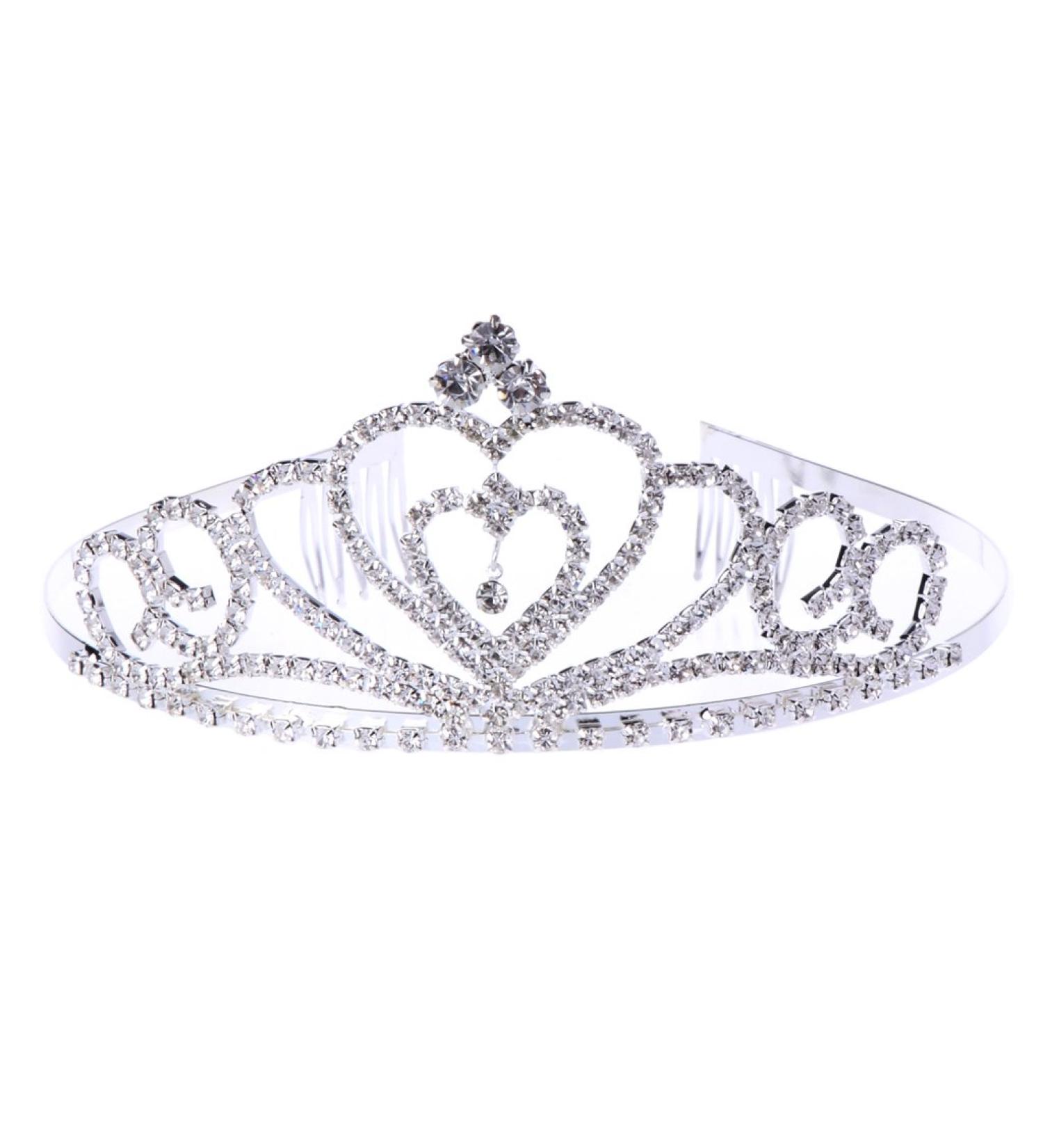 Bride Wedding Rhinestones Hair Side Comb Crystal Hair Pieces Girls Women Daily Hair Accessories Heart Crystal Headpiece - Buy Online on GoSupps.com