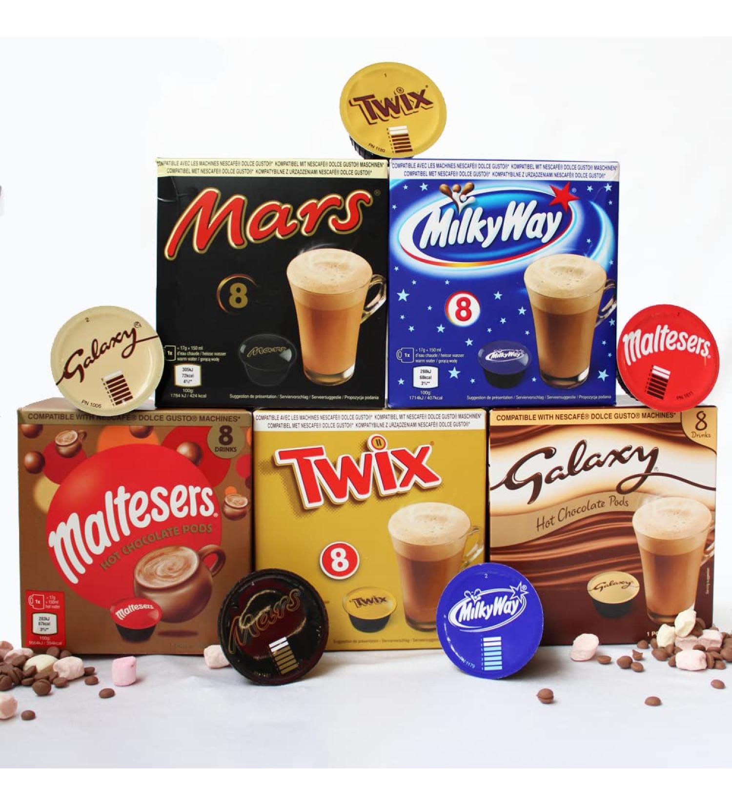 Mars Hot Chocolate Pods - Dolce Gusto Compatible - Variety Pack - 40 Pods - Buy Online on GoSupps.com