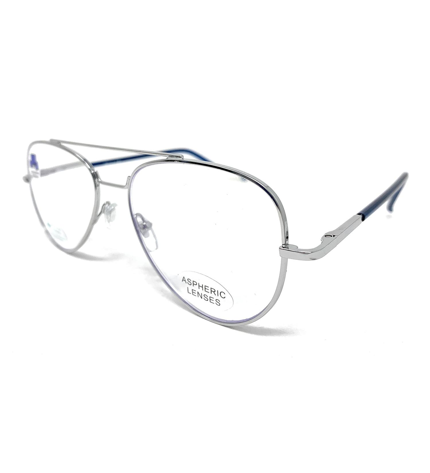 Blue Light Filter Reading Glasses - Venice Silver Metal Pilot for Men & Women - +2.50 Anti Blue Light Computer Glasses for Gamers - Buy Online on GoSupps.com