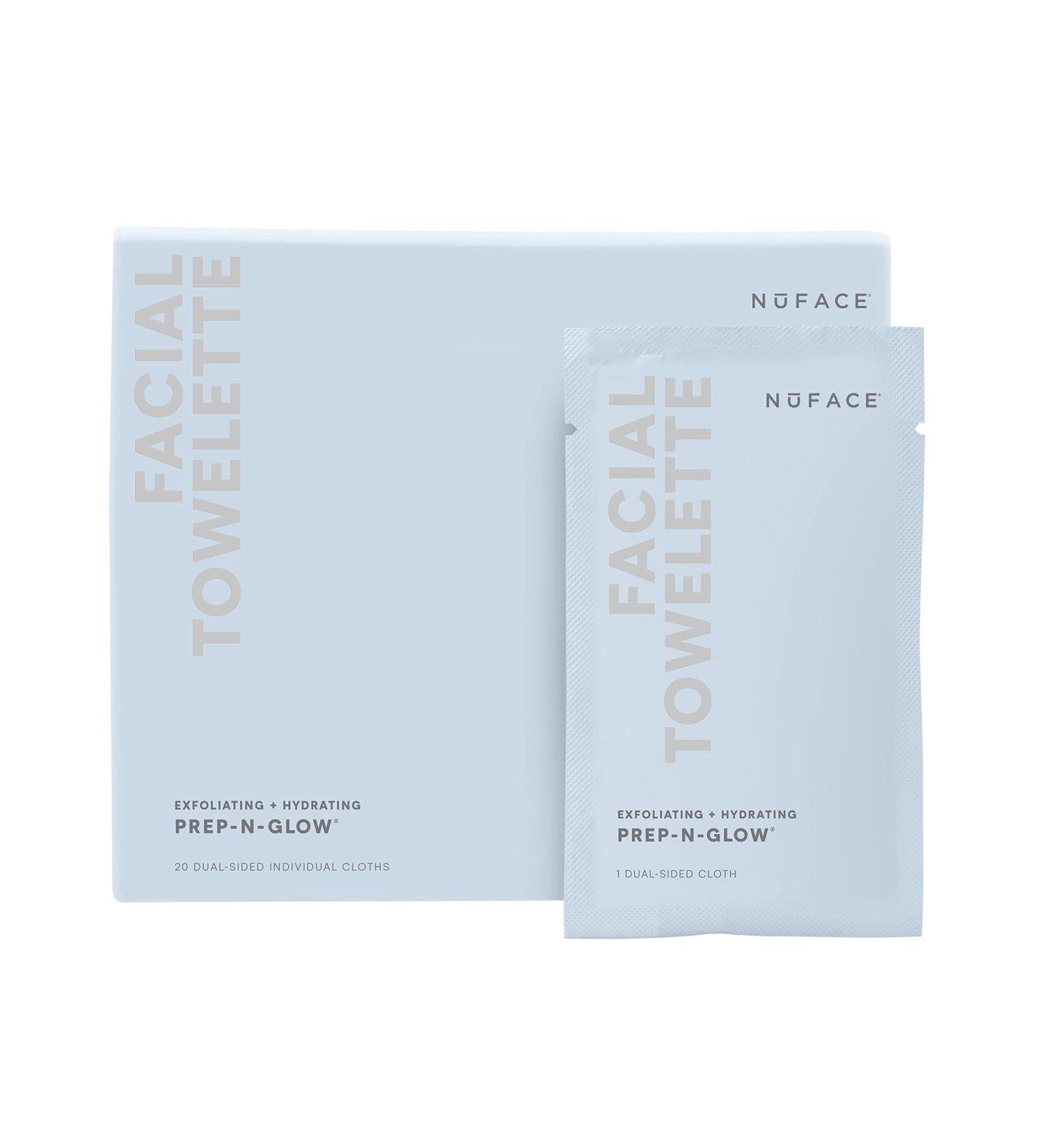 NuFACE Prep-N-Glow Facial Towelette - 20 Count Clean Wipes | New Arrival - Buy Online on GoSupps.com