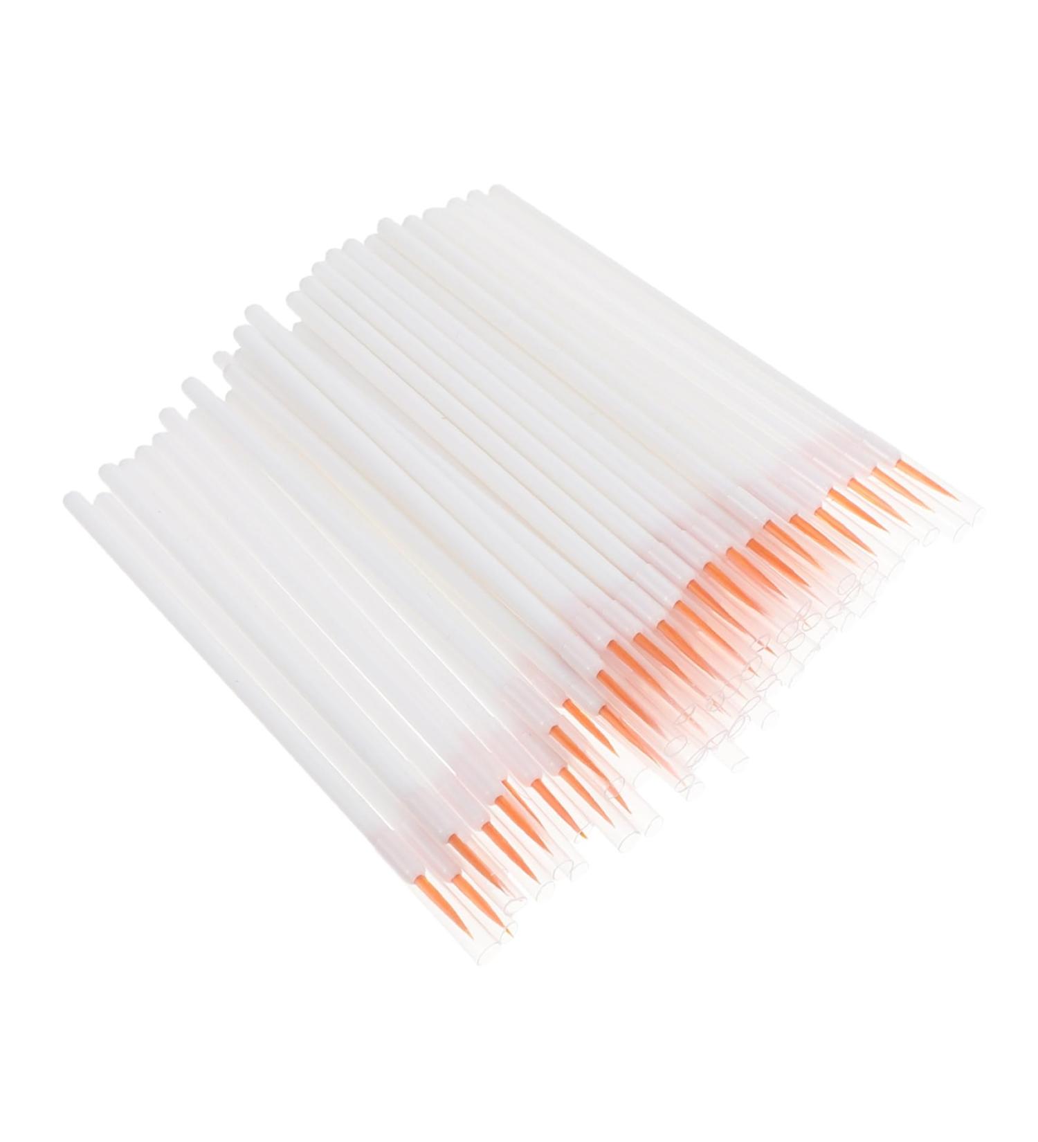 OHPHCALL 100pcs Disposable Eyeliner Brush Makeup Eyeliner Wand Eye Makeup Applicator Mini Tools White Nylon - Buy Online on GoSupps.com