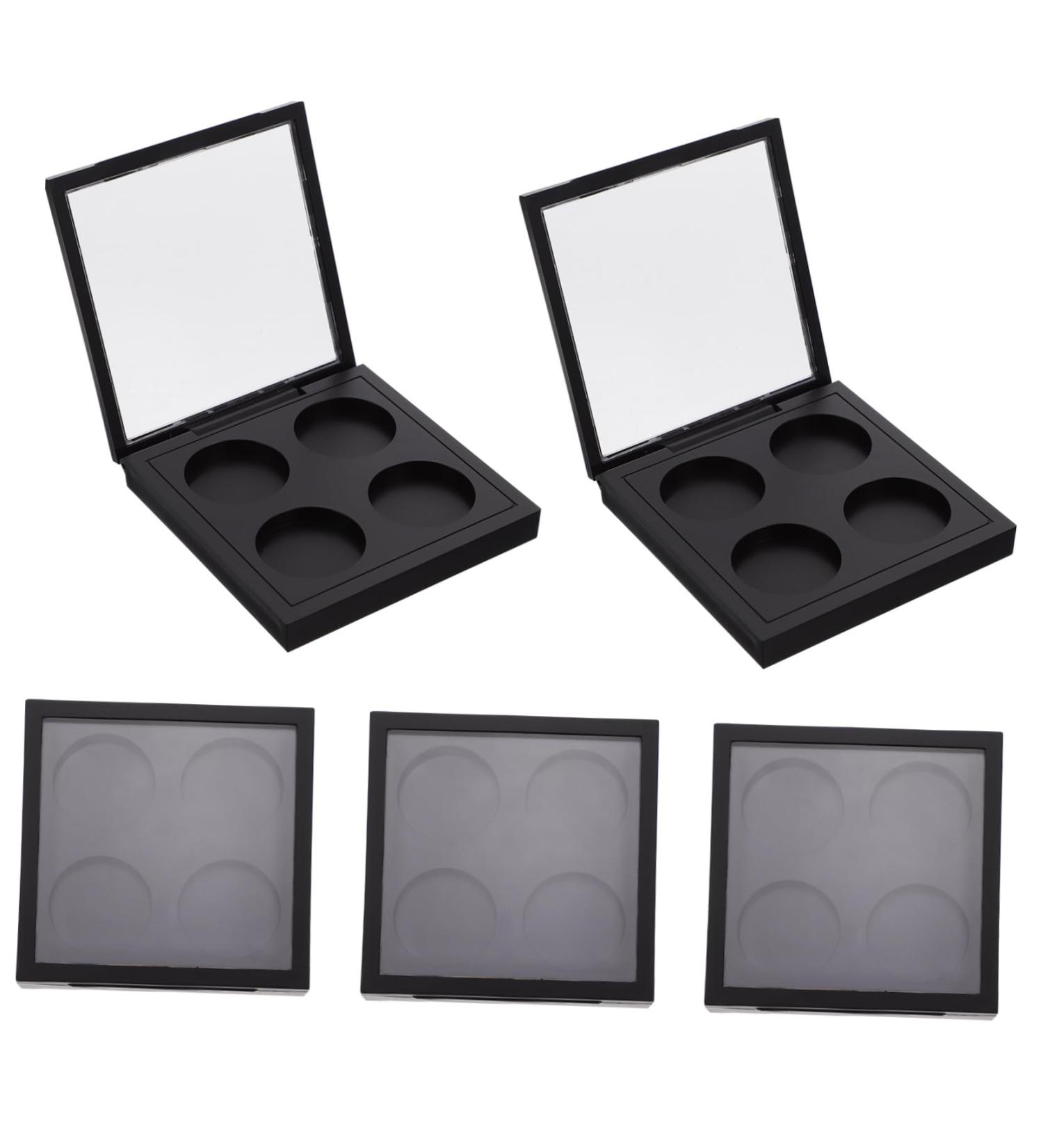 Baluue 5pcs Eye Shadow Blank Empty Cosmetic Eyeshadow Packing Plates Eyeshadow Powder Plate Black As 8.00X7.00X1.30CM Black - Buy Online on GoSupps.com