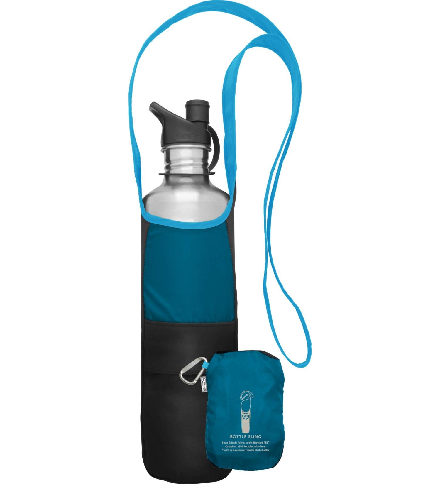 ChicoBag rePETe Water Bottle Sling | Eco-Friendly Recycled Carrier | Aquamarine | Pack of 1 - Buy Online on GoSupps.com