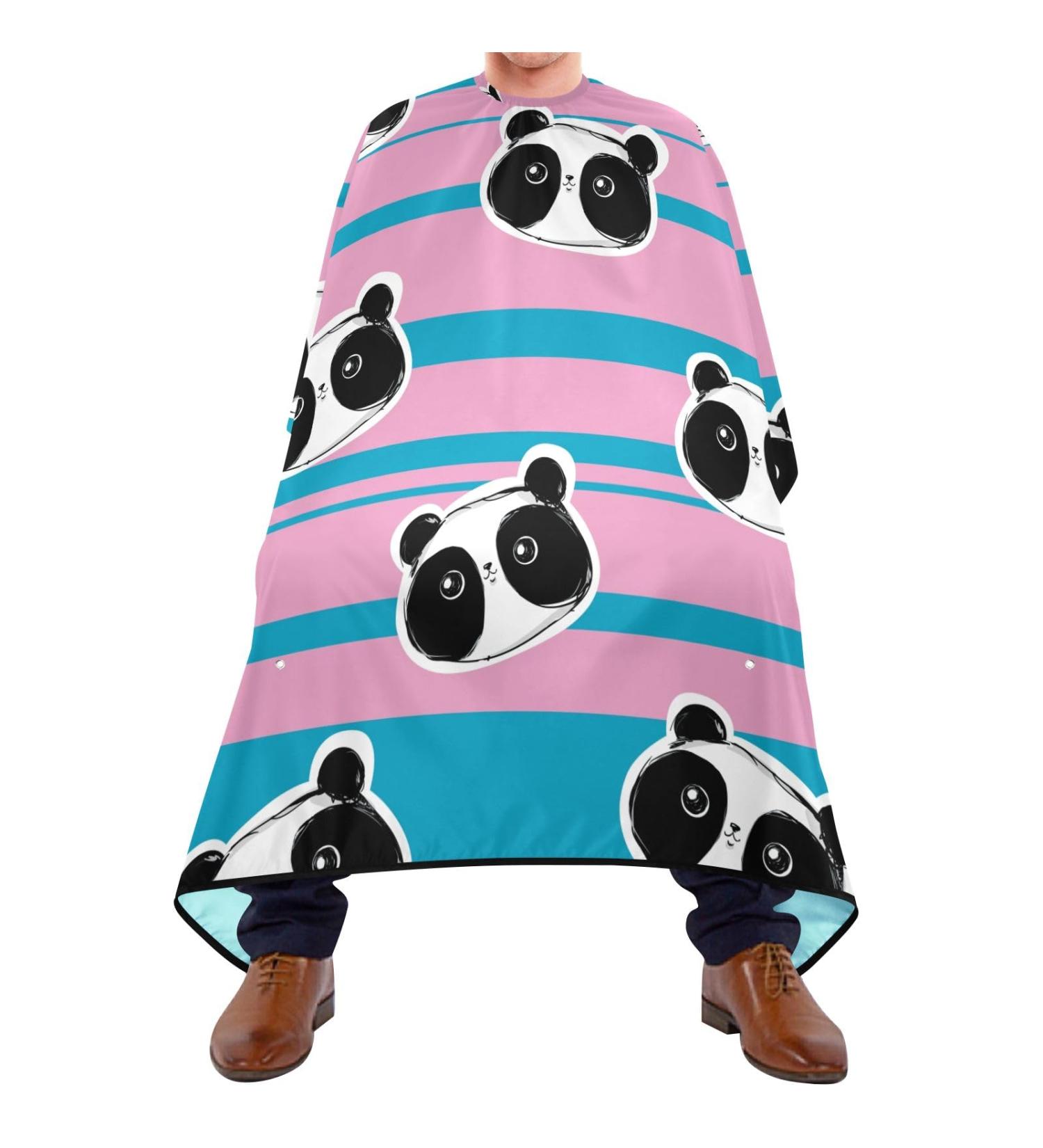 Waterproof Barber Cape - Panda Bear & Cheetah Haircut Bib for Men & Women | Unisex Hair Cutting Cape  - Buy Online on GoSupps.com