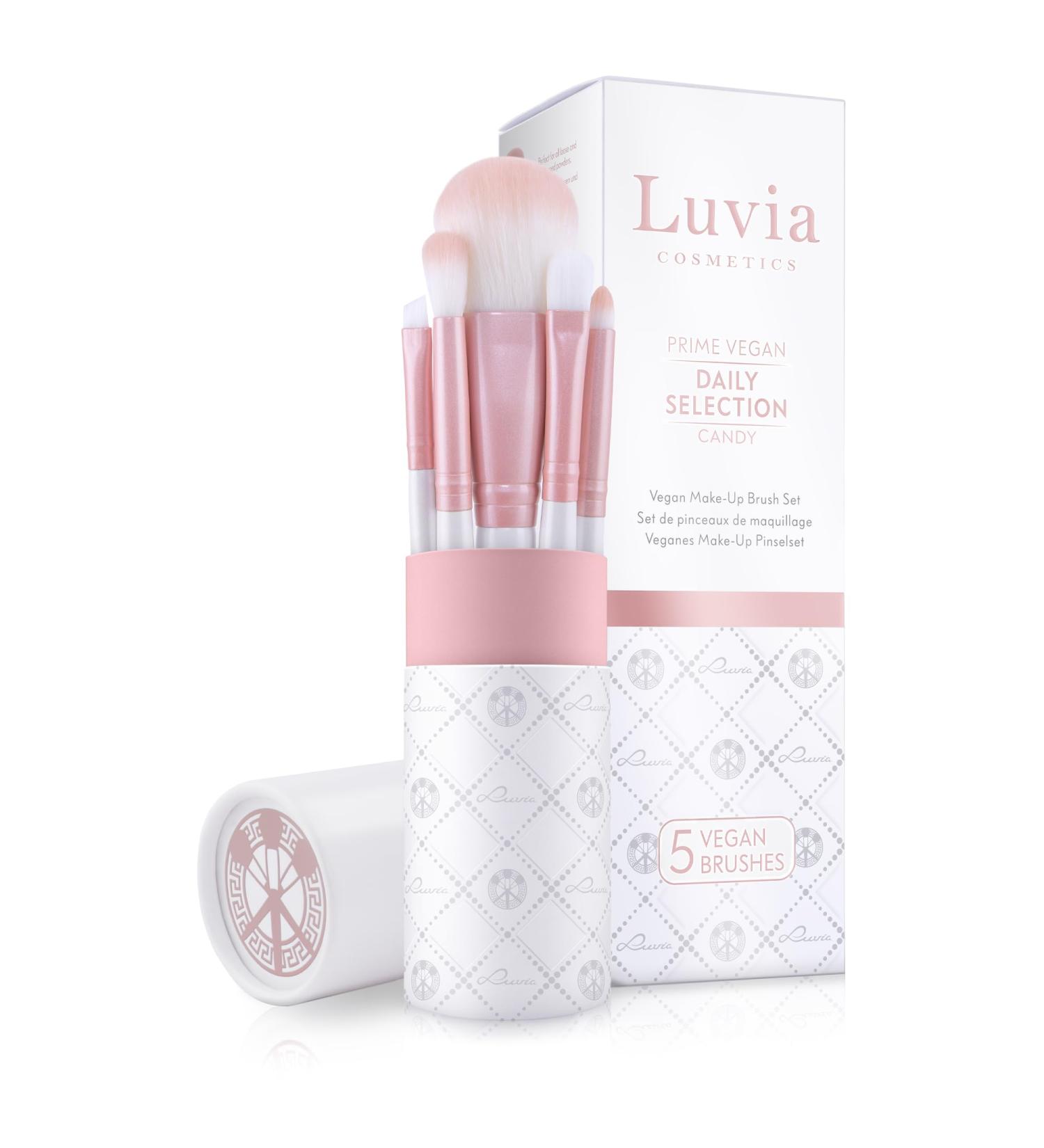 Shop Luvia Daily Selection Make-Up Brush Set | 5 Vegan Cosmetic Brushes for Powder Eyebrow & Eyes - Ships Internationally - Buy Online on GoSupps.com