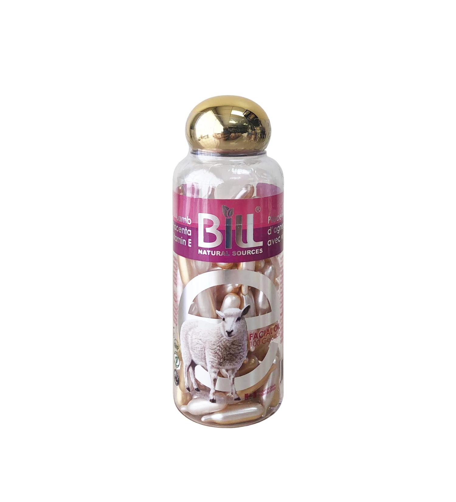 Buy Placenta Facial Oil with Vitamin E - 100 Gelcaps | Rejuvenating Skincare for All Skin Types | International Shipping Available - Buy Online on GoSupps.com