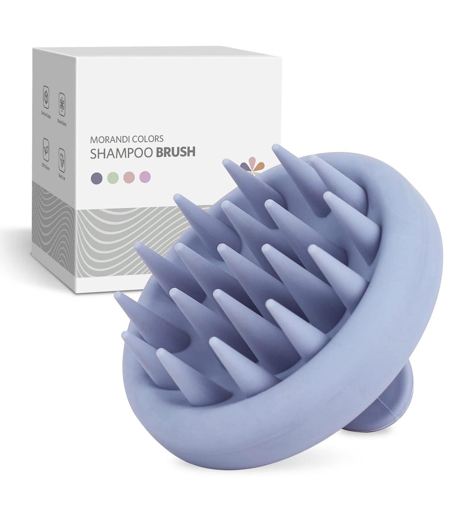 ZMCLG Silicone Scalp Massage Brush | Hair Growth & Deep Cleaning Scalp Shampoo Massager - Blue - Buy Online on GoSupps.com