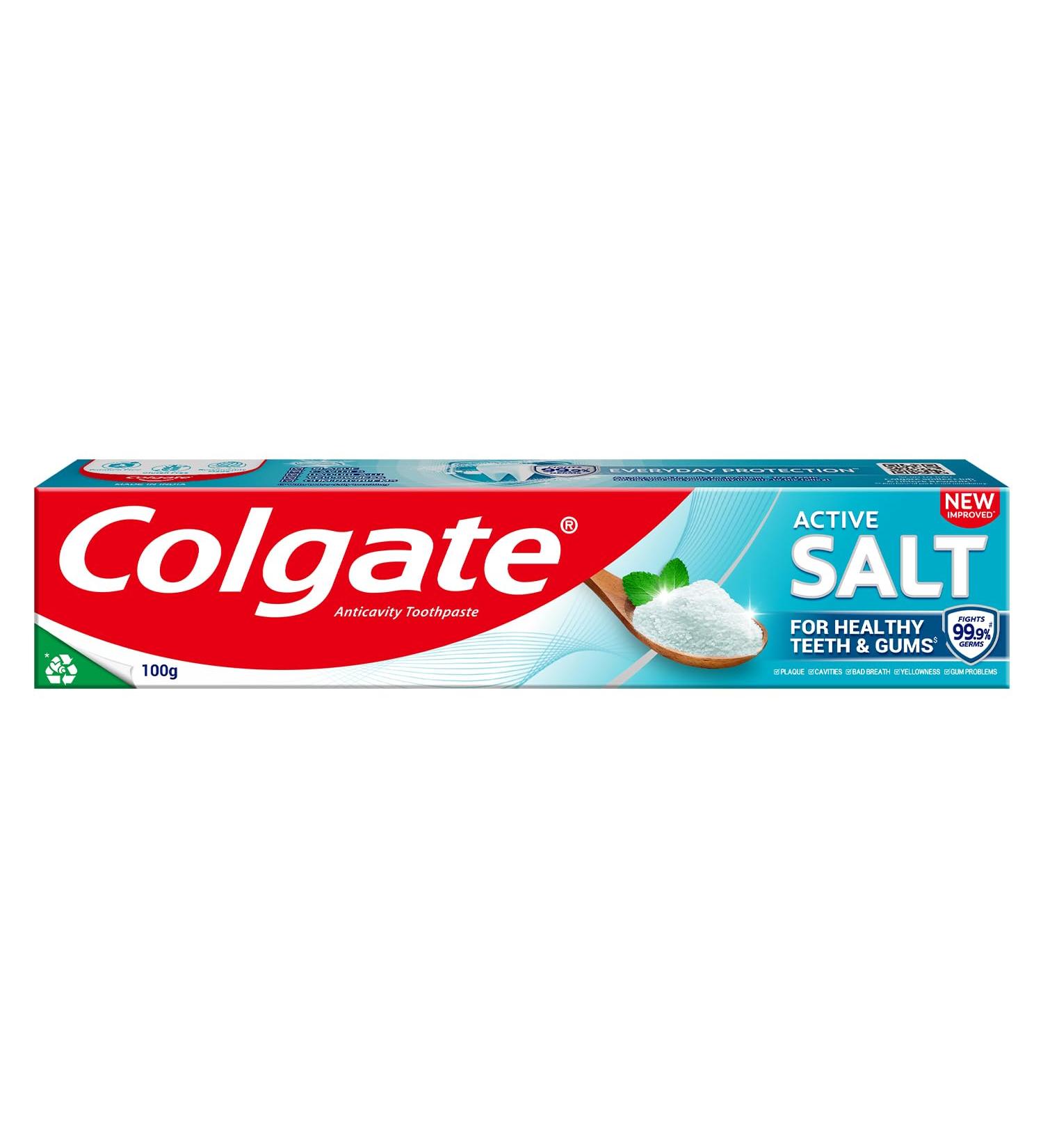 Colgate Active Salt Toothpaste - 100g | Fresh Breath & Deep Cleaning | International Shipping Available - Buy Online on GoSupps.com