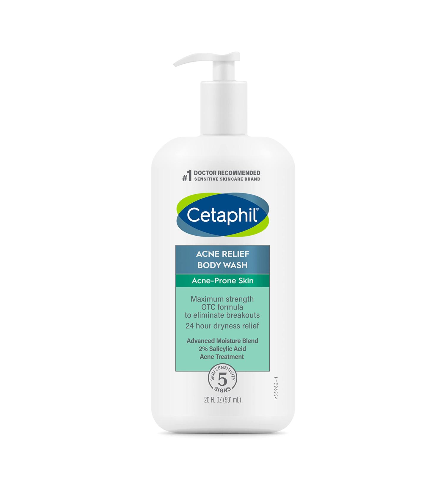 Cetaphil Acne Relief Body Wash 20 oz - 2% Salicylic Acid, Exfoliates & Hydrates - Doctor Recommended - Buy Online on GoSupps.com