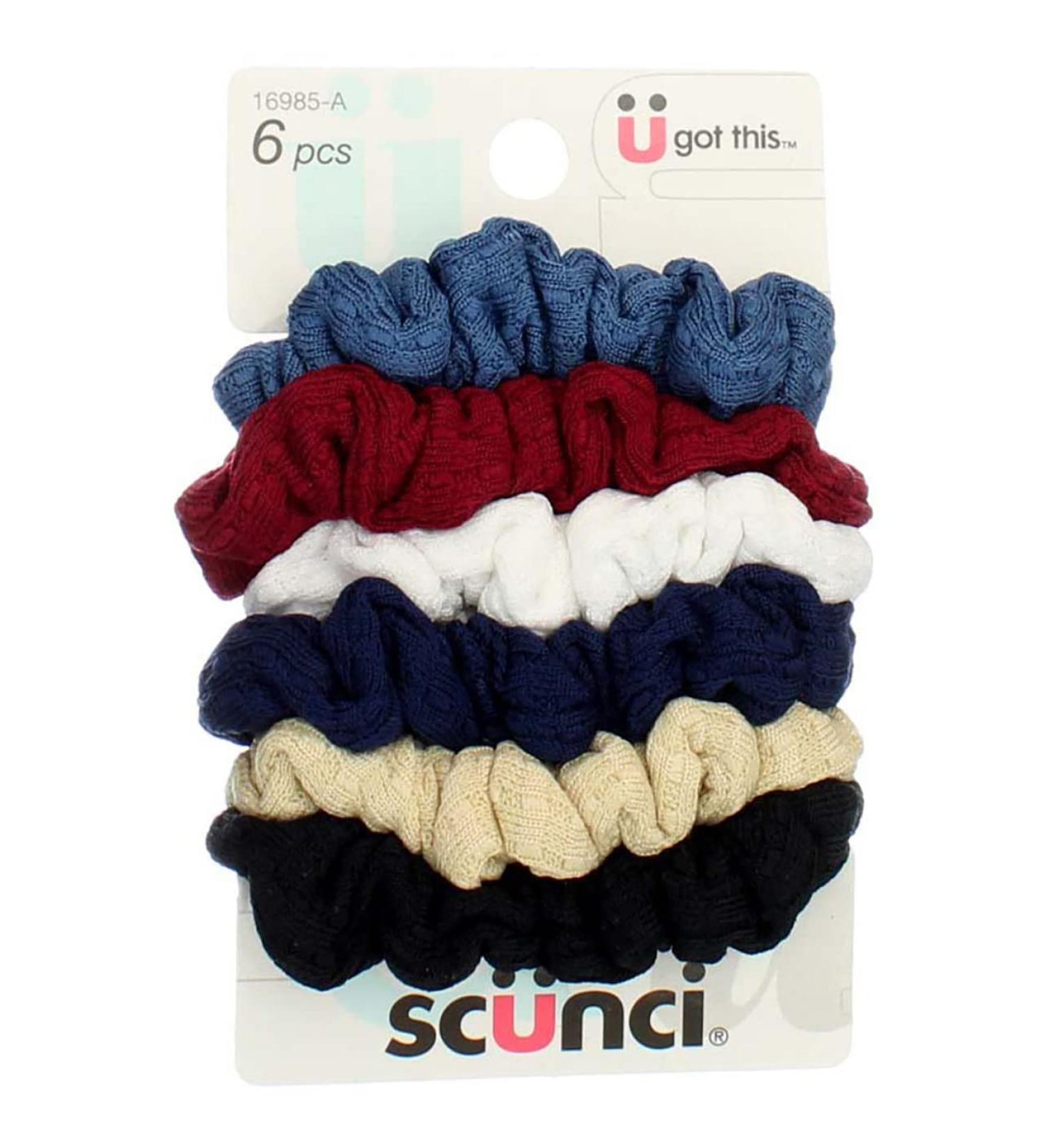 Scunci Mini Waffle Twisters - Assorted Colors (6 Pack) | Stylish Hair Accessories - Buy Online on GoSupps.com