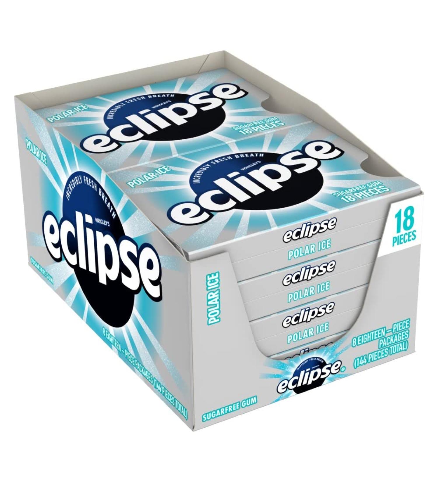 ECLIPSE Polar Ice Sugar Free Gum, 18 Pieces (8 Pack)