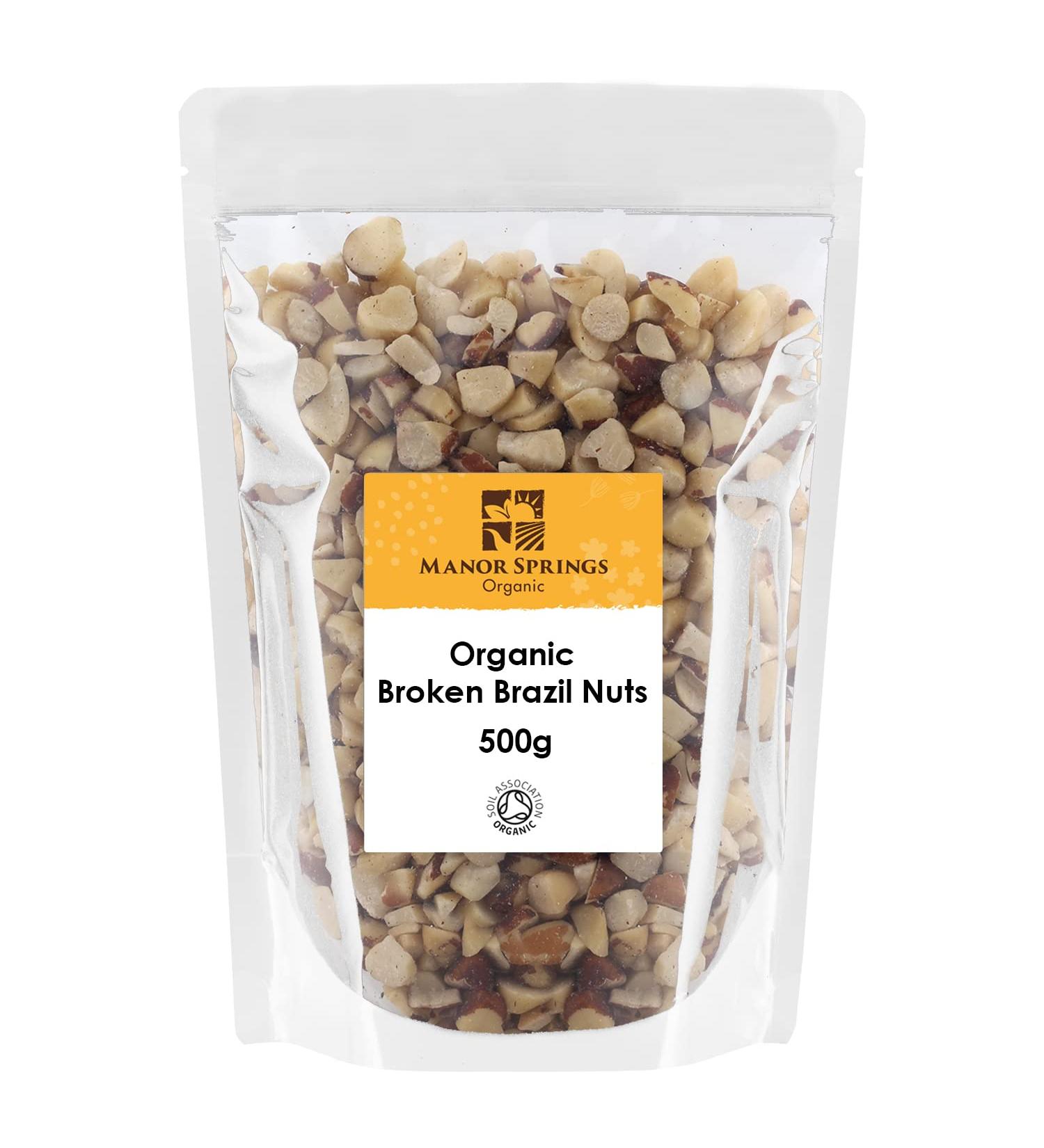 Organic Broken Brazil Nuts 500g by Manor Springs Organic - Buy Online on GoSupps.com