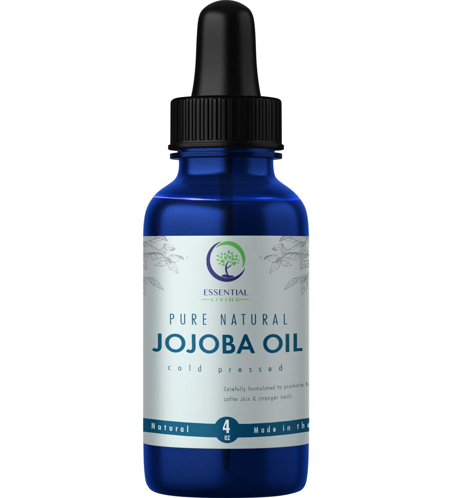Organic Jojoba Oil - 4 oz. Cold Pressed Pure Carrier Oil for Skin Care, Moisturizer, Makeup Remover - Made in USA - Buy Online on GoSupps.com