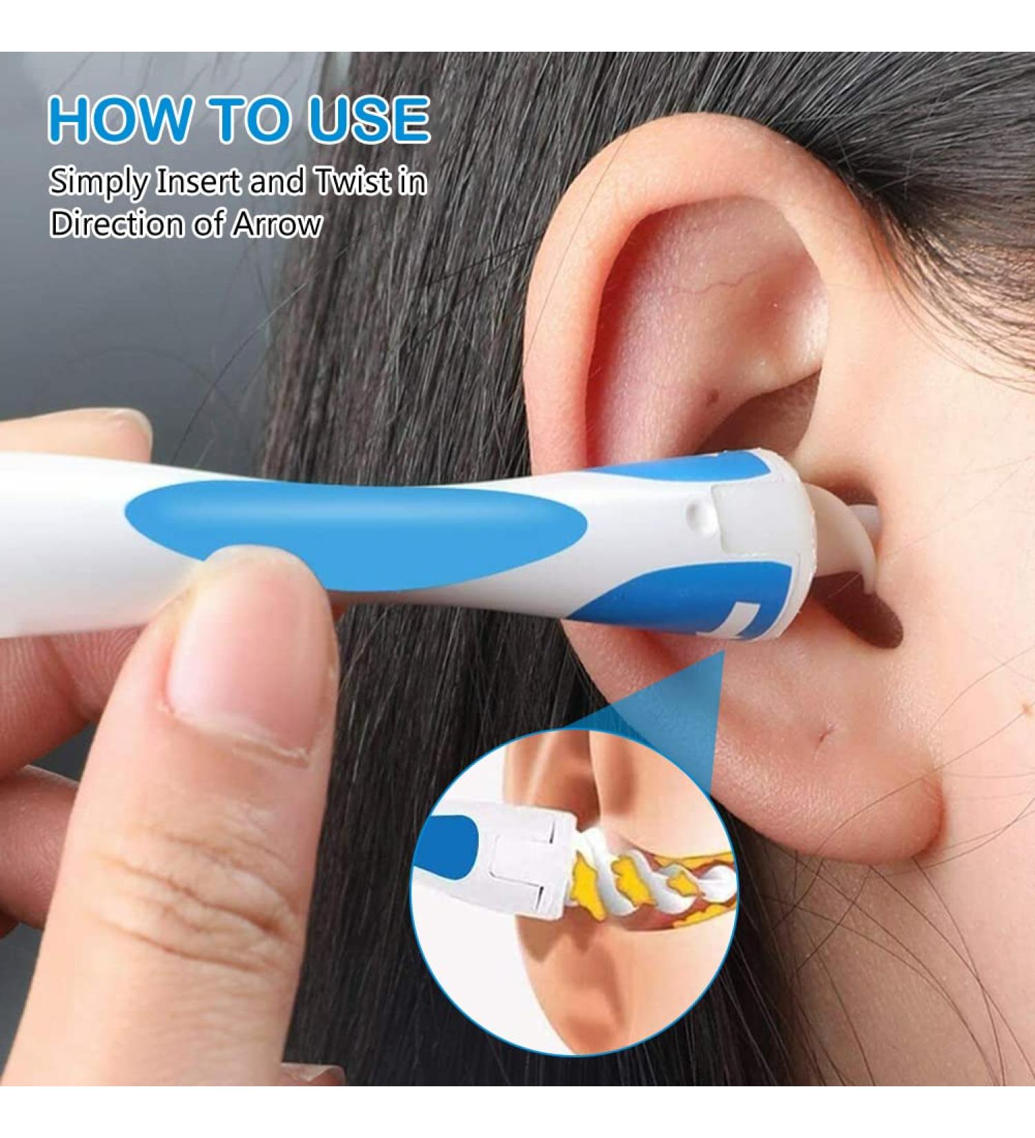 Ear Wax Remover  Spiral Ear Wax Removal Tool  Reusable Earwax Removal Kit  Safe Ear Cleaner with 16 Pcs Soft and Flexible Replacement Tips  for Adult and Kids 16pcs - Buy Online on GoSupps.com