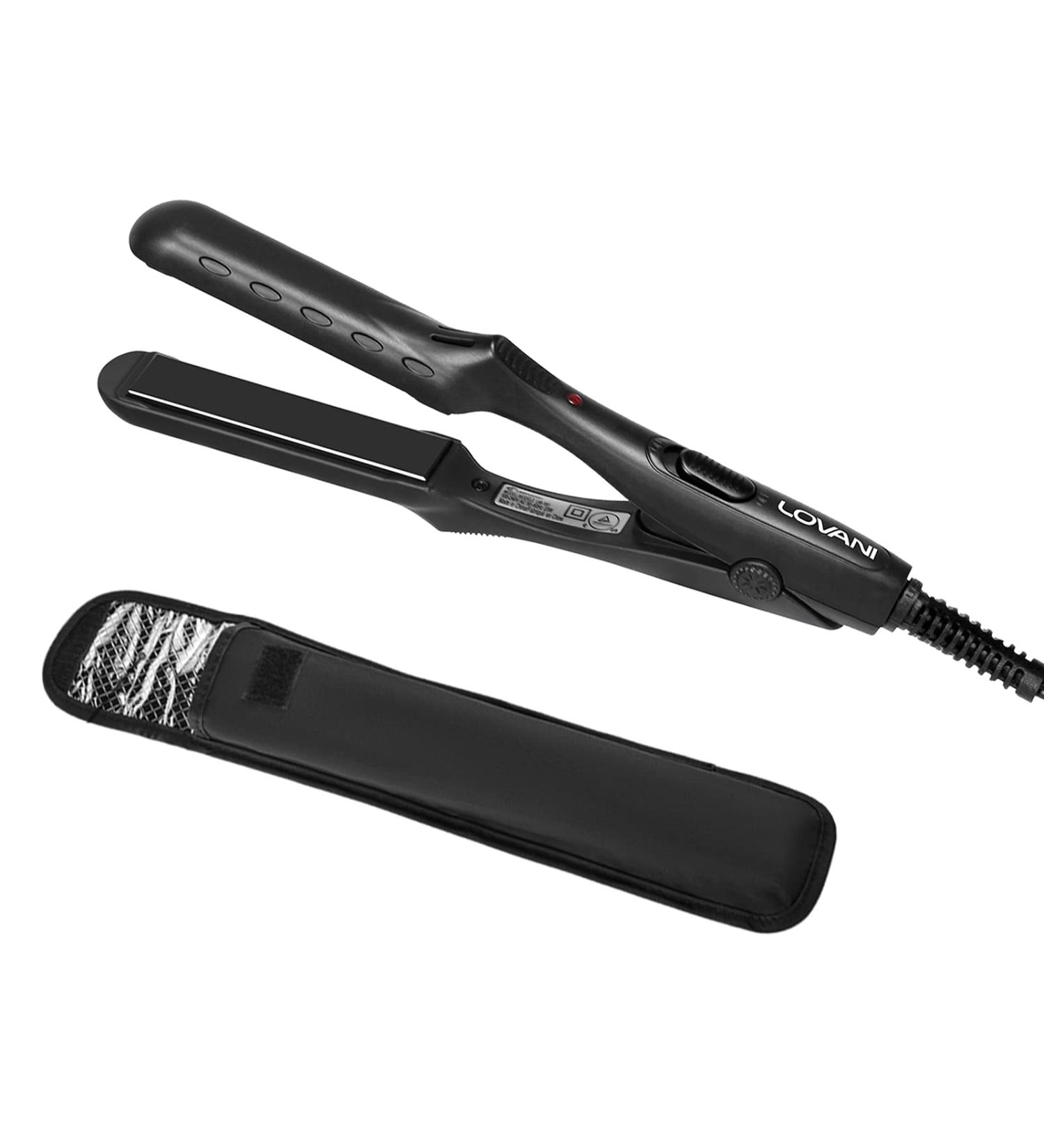 LOVANI Mini Portable Flat Iron - Tourmaline Ceramic, Dual Voltage Travel Hair Straightener with LED Indicator - Buy Online on GoSupps.com