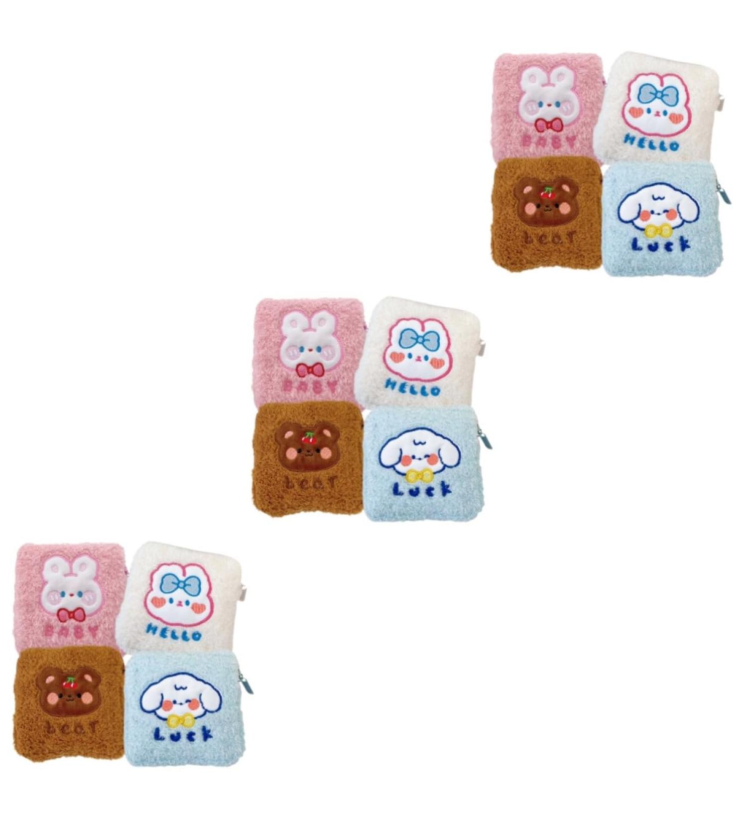 Healeved 12 Pcs Storage Bag for Women's Bandages | Reusable Period Pads & Tampon Bag | Cute Cartoon Girl Design for Handbag - Buy Online on GoSupps.com