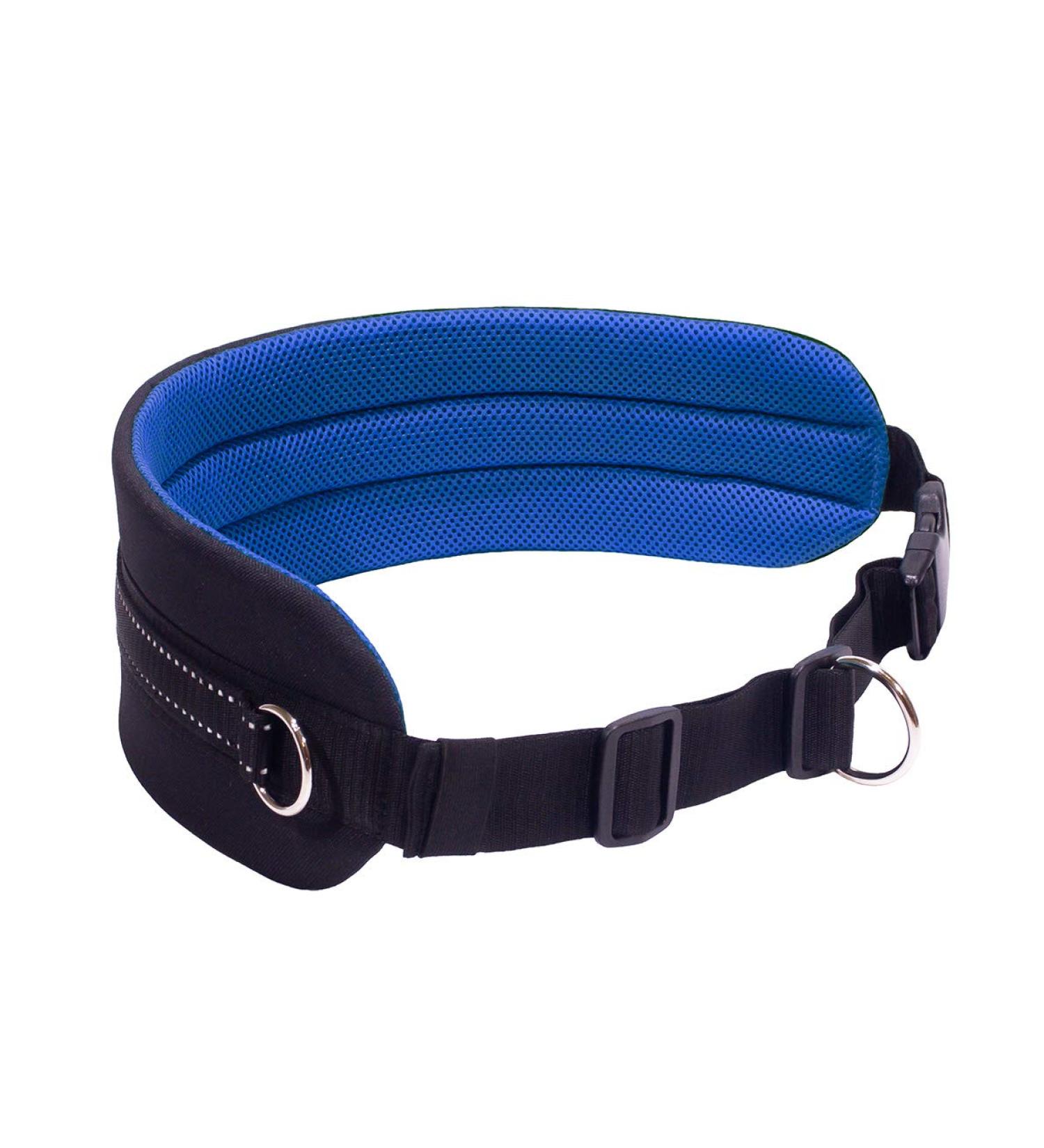 LASALINE Canicross Belt | Dog Leash & Dogtrekking Belly Belt in Black & Blue | Comfortable & Durable for International Shipping - Buy Online on GoSupps.com