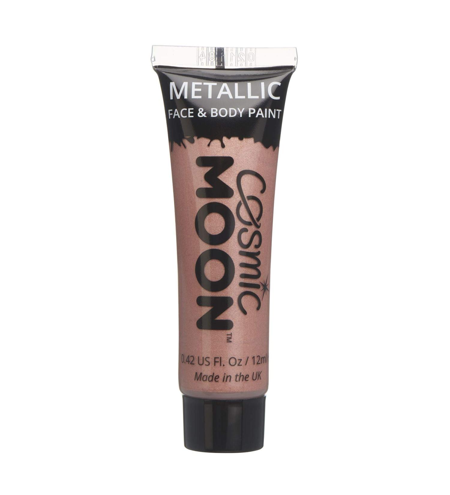 Rose Gold Metallic Face & Body Paint by Cosmic Moon - 12ml - Buy Online on GoSupps.com