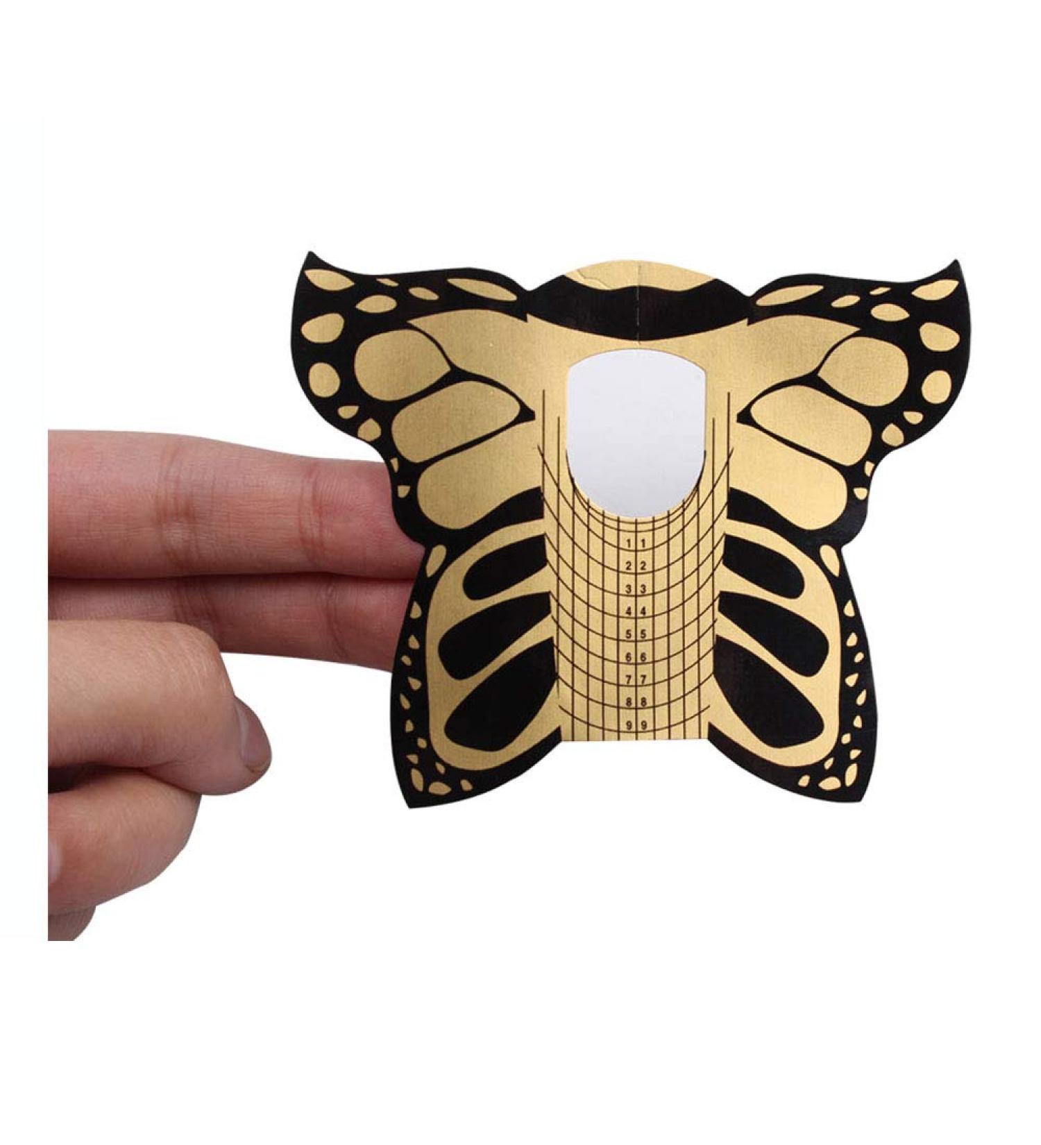 Yigo 100pcs Nail Form Pro Butterfly Square Tips for C Curve Acrylic UV Gel Nails - Nail Extension Builder Tool - Buy Online on GoSupps.com