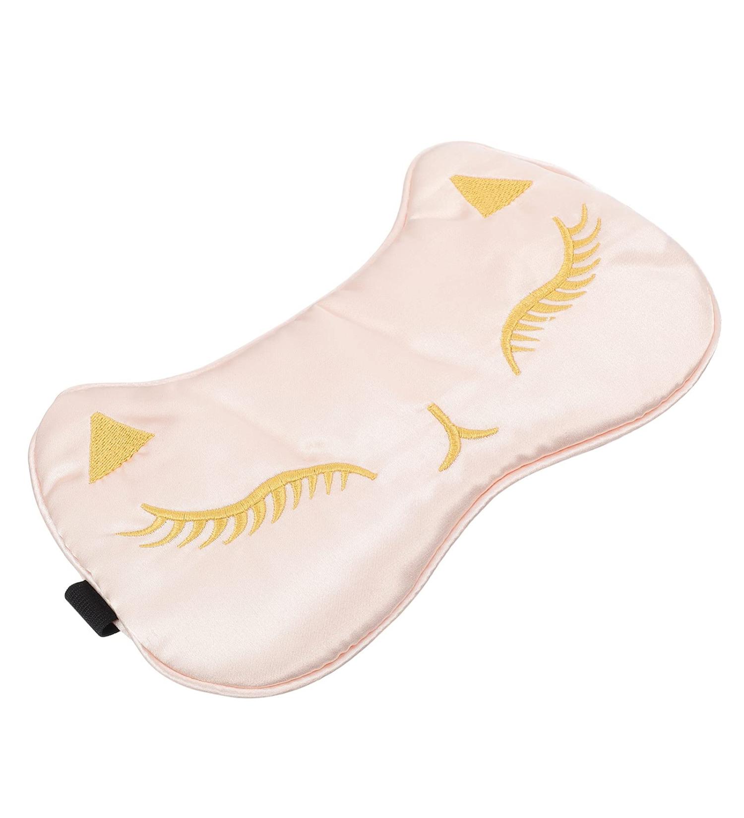 Premium Silk Eye Mask for Sleeping | Healifty Kids & Adults - Comfortable Satin Blindfold for Travel & Nighttime Rest - Pink - Buy Online on GoSupps.com