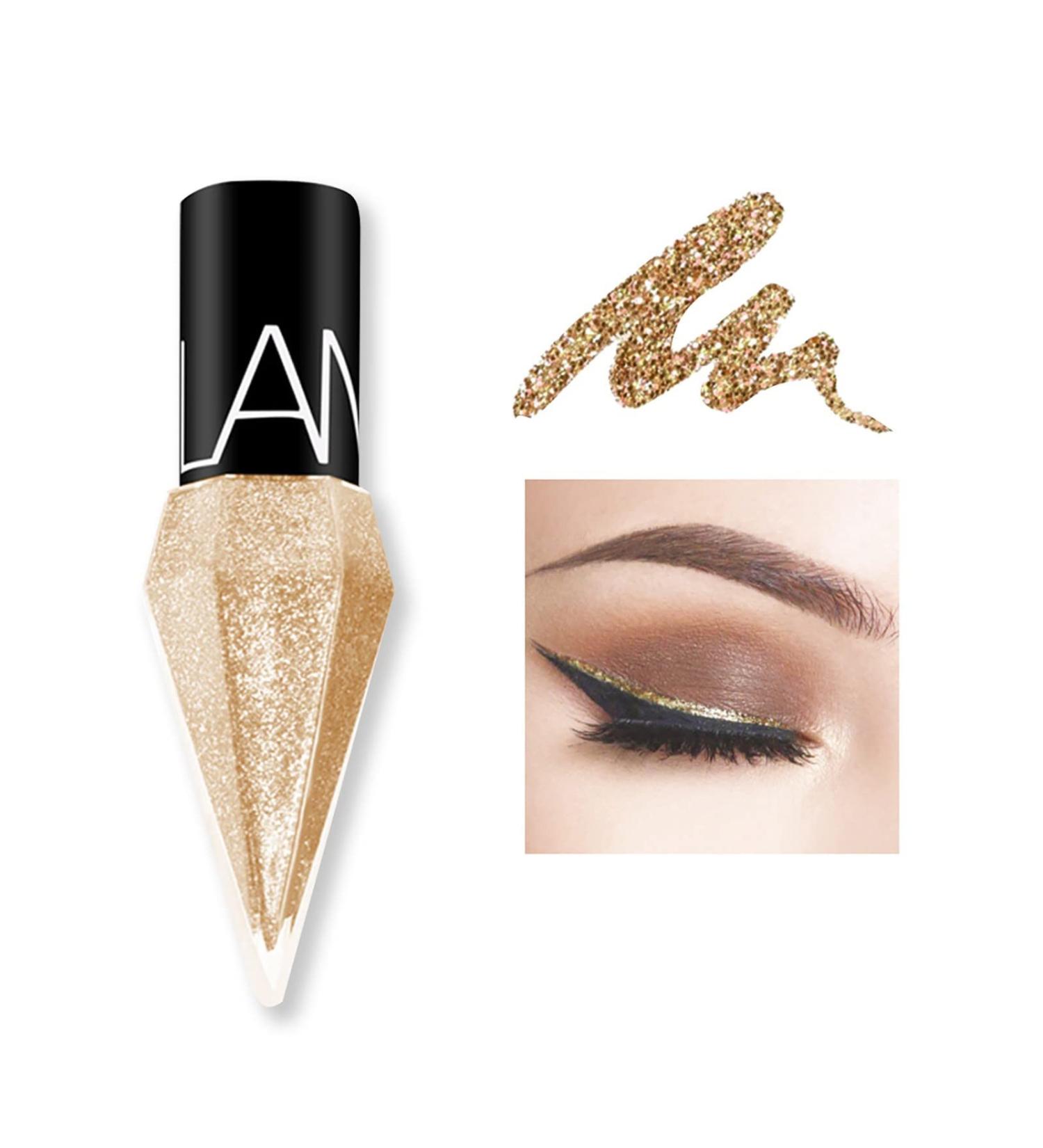  NEFLUM Shiny Professional Eyeliner Eye Liners Pigment Silver Black Gold 5 Color Liquid Glitter Eyeshadow Cosmetics Makeup - Buy Online on GoSupps.com