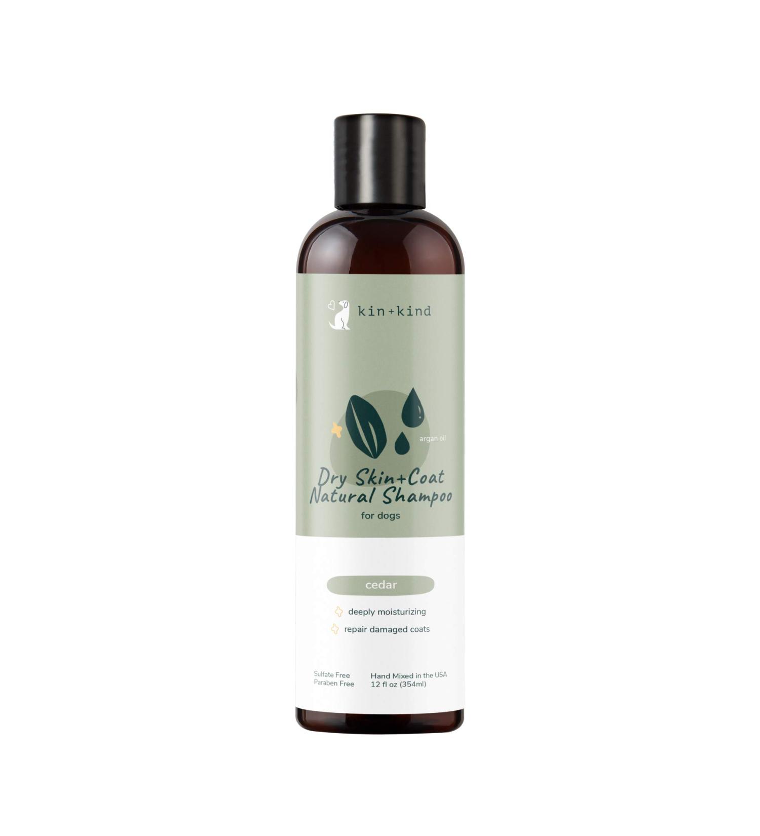 Kin+Kind Natural Dog Shampoo for Dry Skin & Coat - Cedar 12 fl oz - Buy Online on GoSupps.com