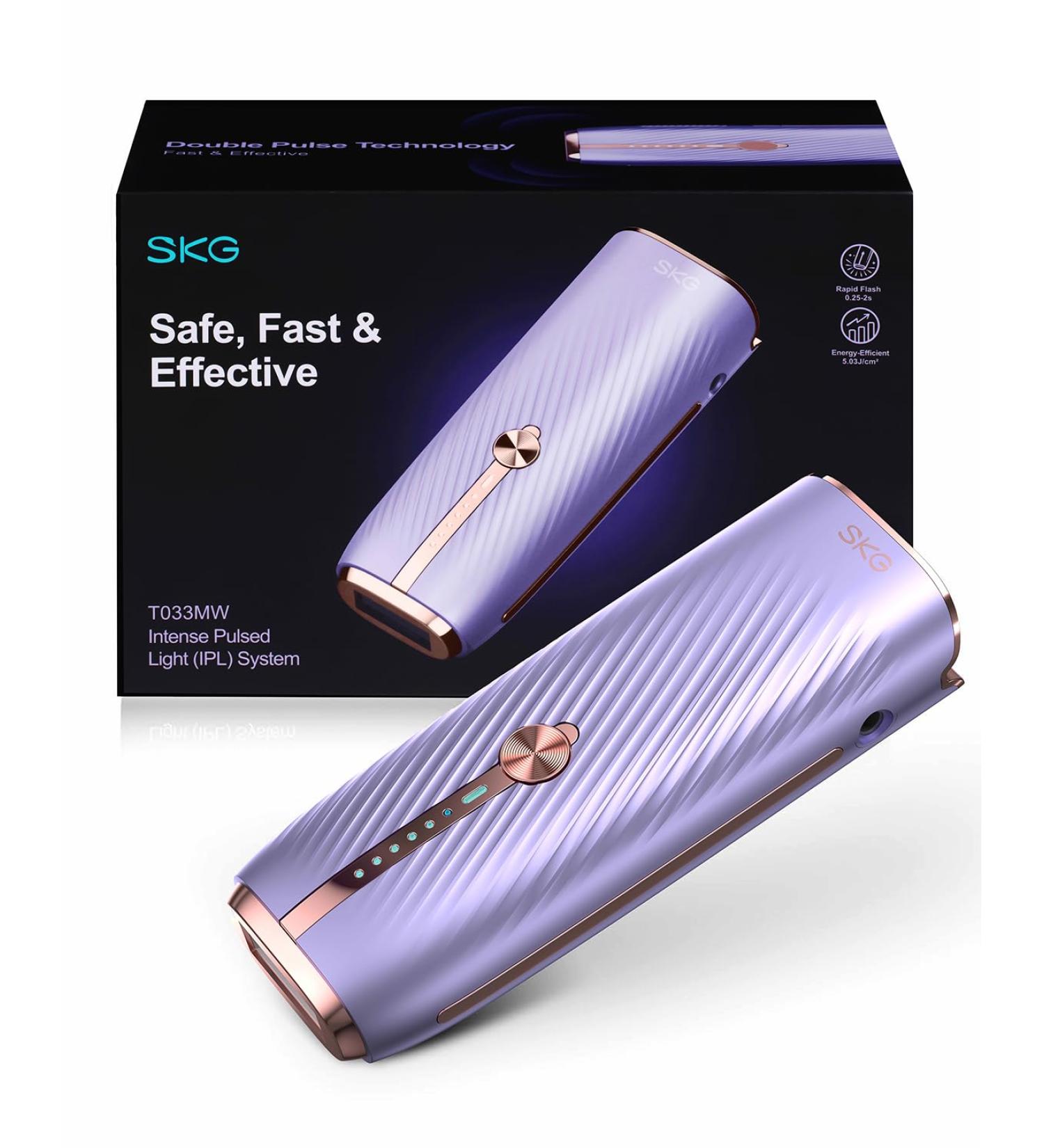 SKG Laser Hair Removal Device - Painless IPL Technology for Men & Women | Infinite Flashes & 25-Minute Rapid Results - Buy Online on GoSupps.com