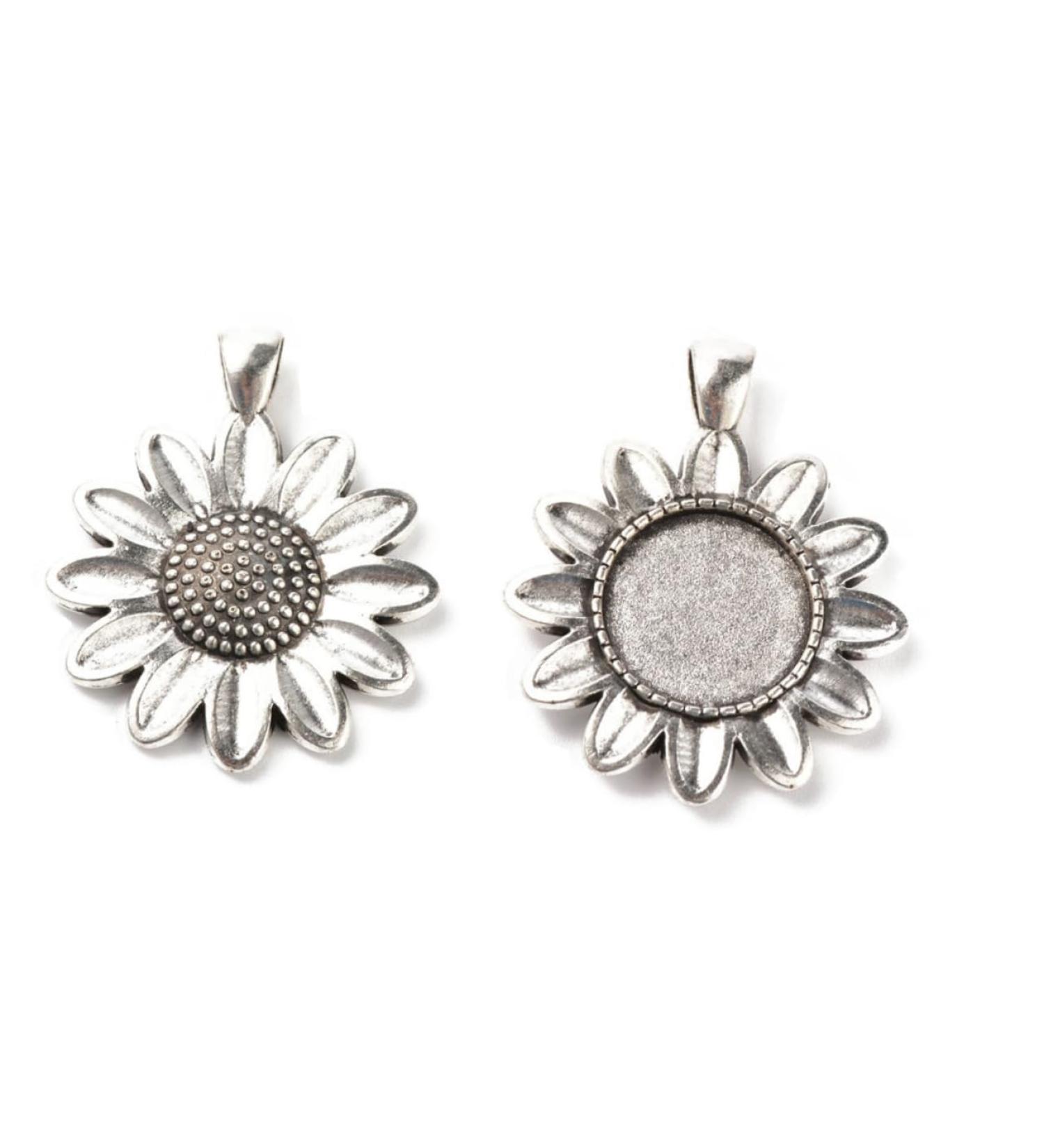 COHEALI 10 Sets Flower Accessories Glass Tray Sunflower Pendant Charm Diy Acceories Daisy Popularity Billet - Buy Online on GoSupps.com