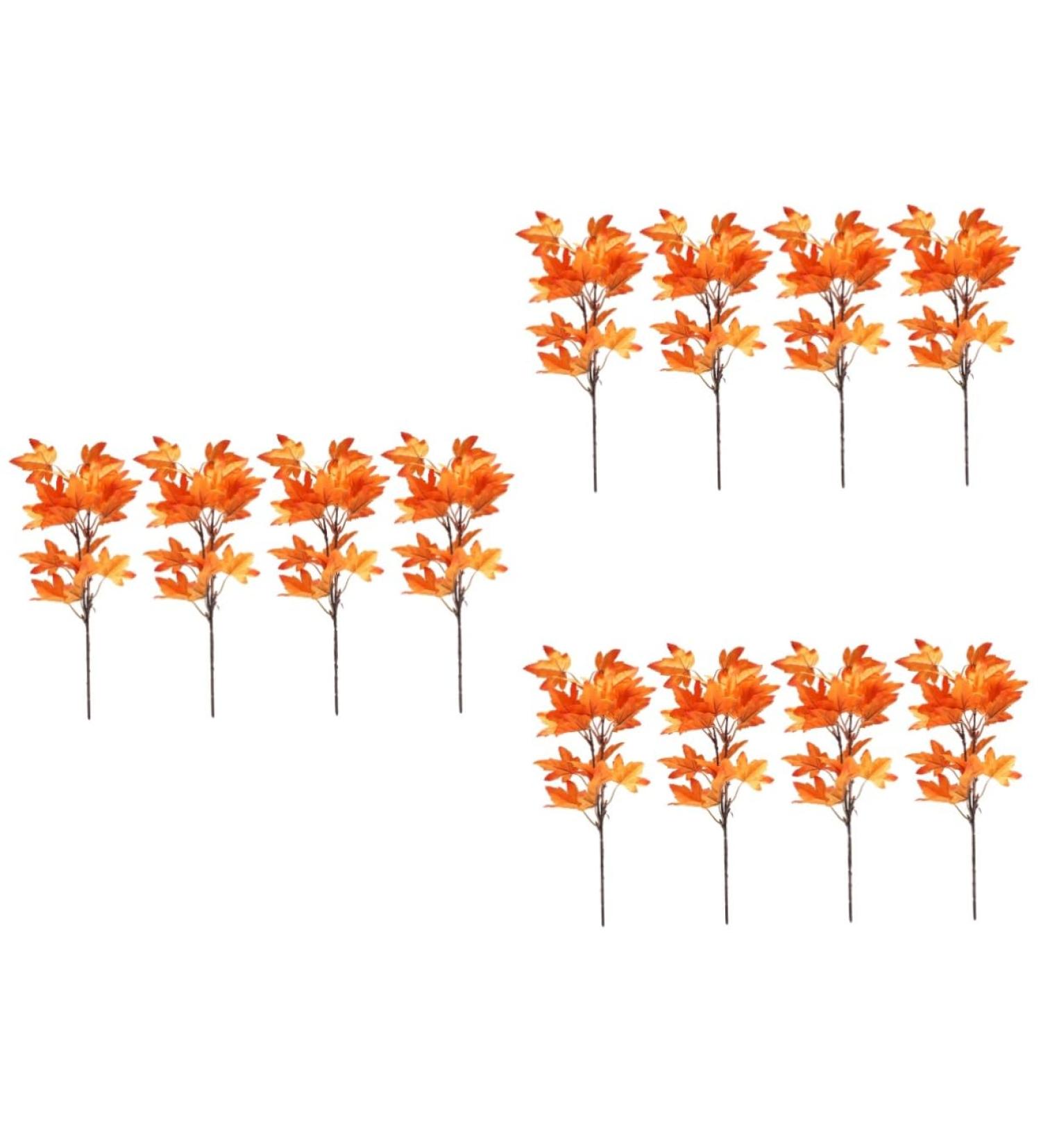 TOPBATHY 12 Pcs Artificial Maple Leaf Twig Cutting Decorations for Home Simulation Maple Branch Decor Thankgiving Leaves Spray Fake Twig Stem Flower Party Leaves Autumn Plastic Accessories - Buy Online on GoSupps.com