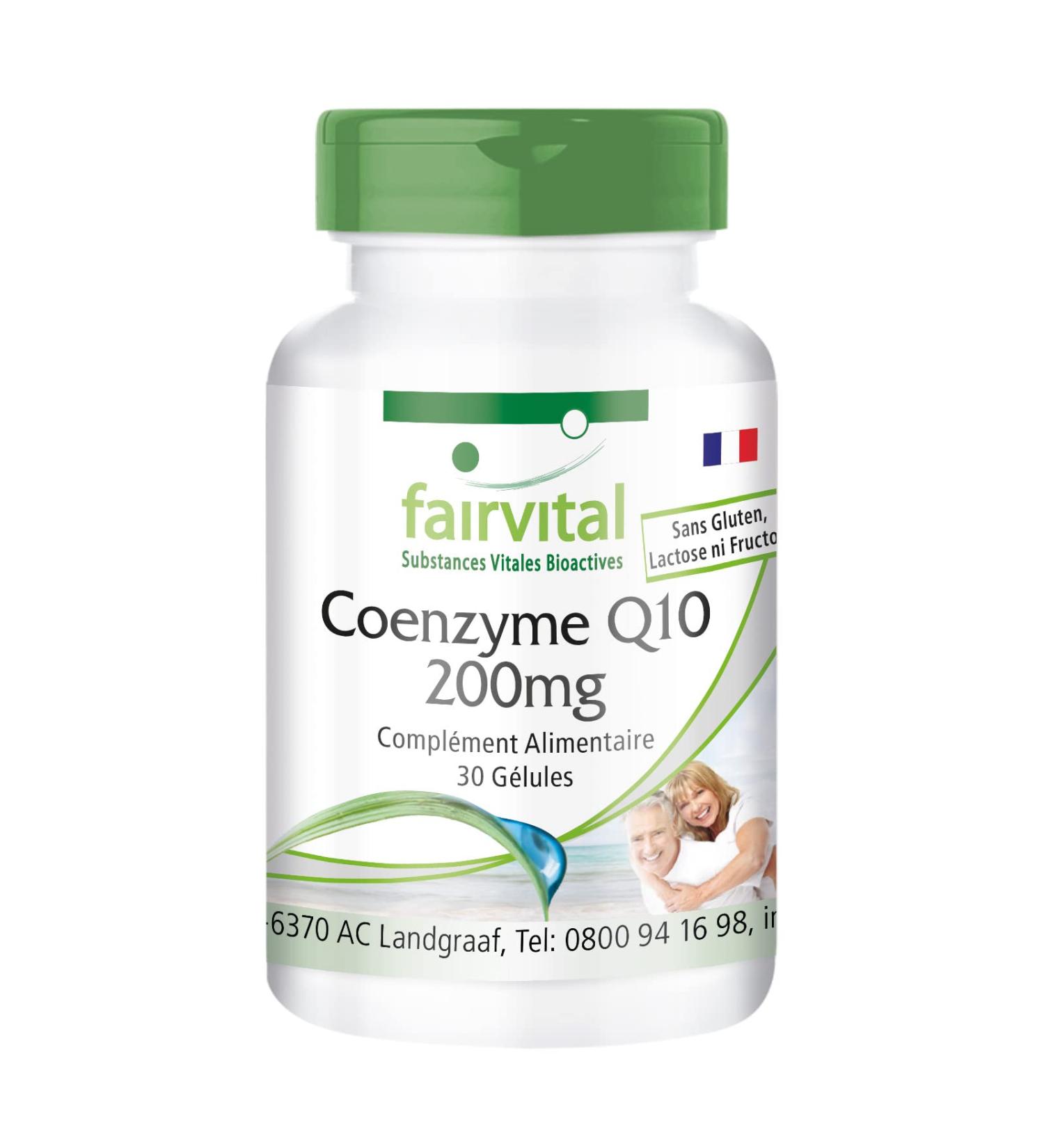 Fairvital | Co-enzyme Q10 200mg VEGAN - Highly dosed - 30 caps - ubiquinone - Buy Online on GoSupps.com