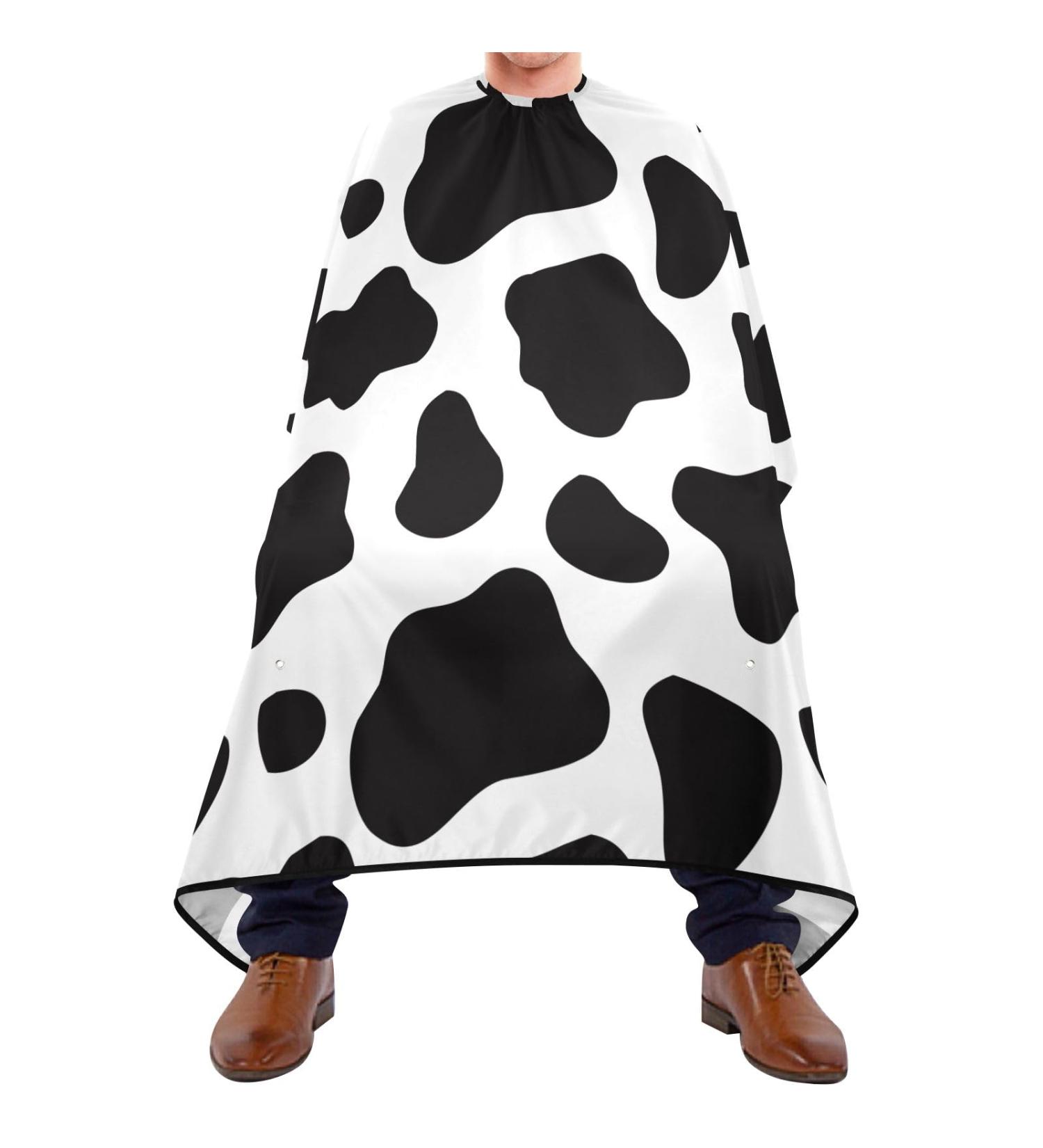 Waterproof Barber Cape - Cow & Cheetah Haircut Bib for Men & Women | Unisex Hair Cutting Cape | Perfect for Professional & Home Use - Buy Online on GoSupps.com