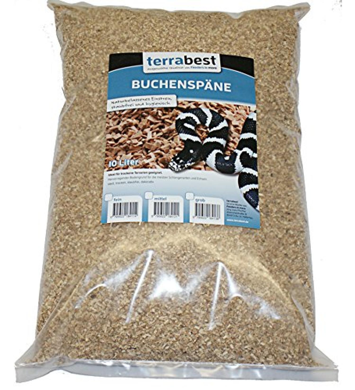 Beech shavings fine 1-3 mm 60 litres beech wood chippings substrate bedding terrarium