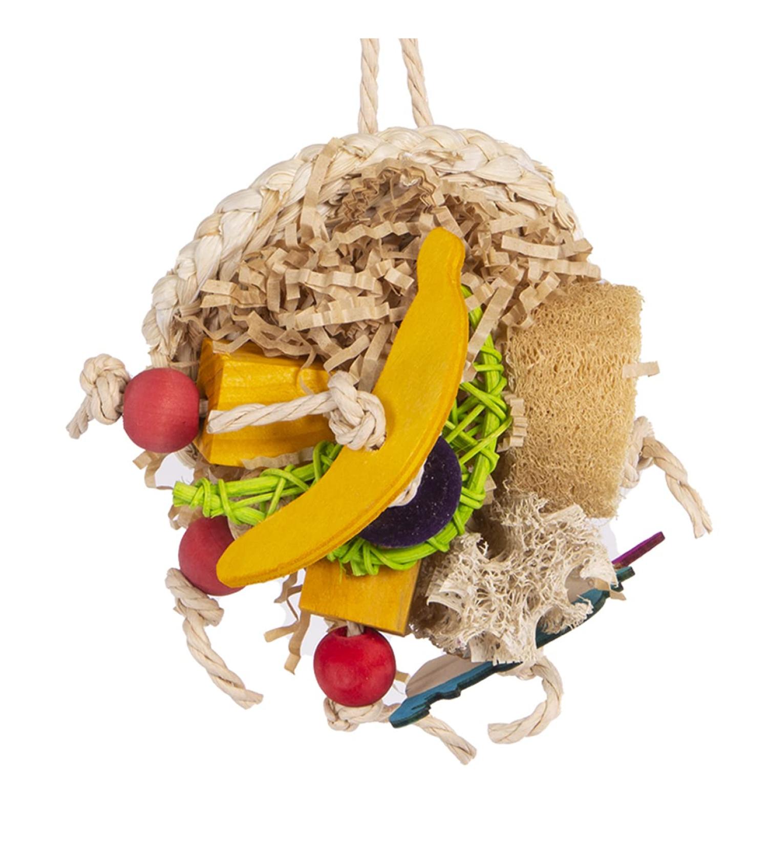 HappyBird Shred-Partyplate - Eco-Friendly Shredding Toy for Parakeets & Small Parrots | Best Bird Toys for Happy Birds - Buy Online on GoSupps.com