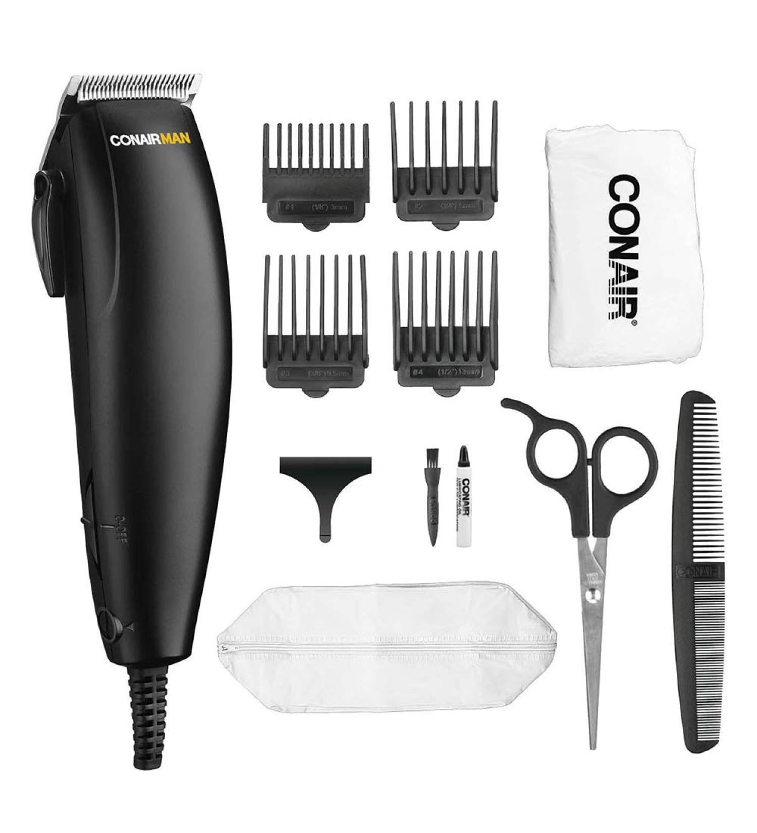 ConairMAN Dual Voltage Hair Clippers for Men - 12-Piece Travel Set Great for International Use - Buy Online on GoSupps.com