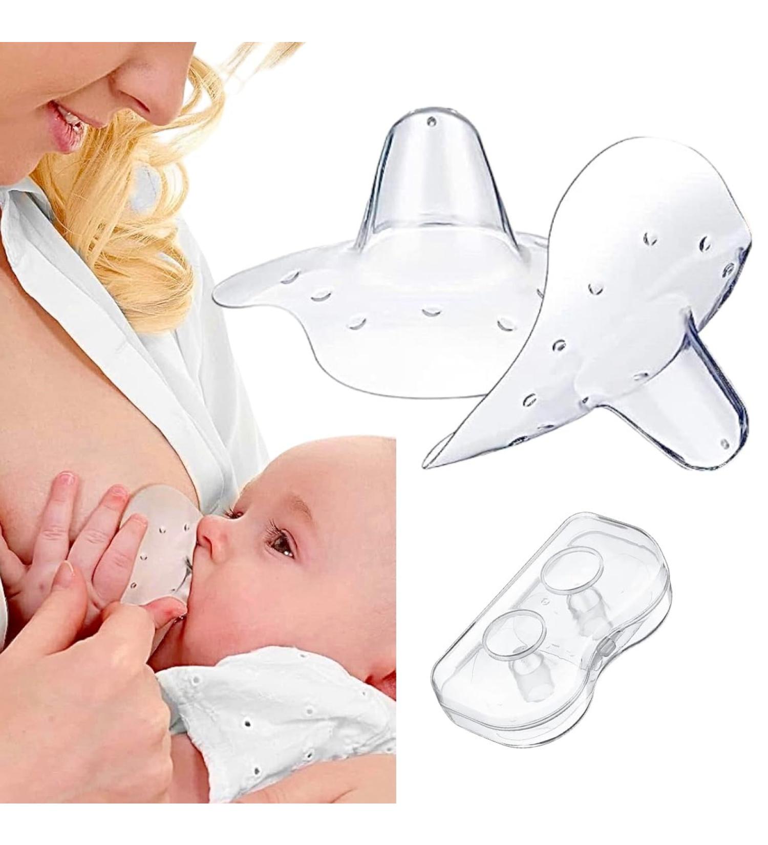 2pcs Silicone Nipple Shield Set for Breastfeeding - Breast Milk Feeding Protector - Buy Online on GoSupps.com