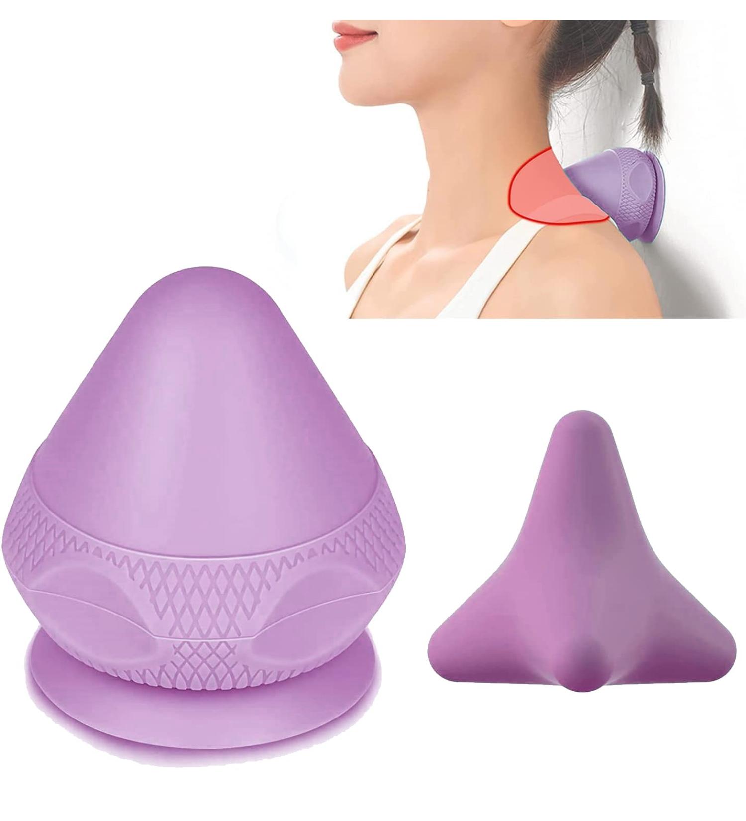 2xk-Nov 2-Part Trigger Point Massager with Suction Cup Back Neck & Full Body Pain Relief | Purple - Buy Online on GoSupps.com