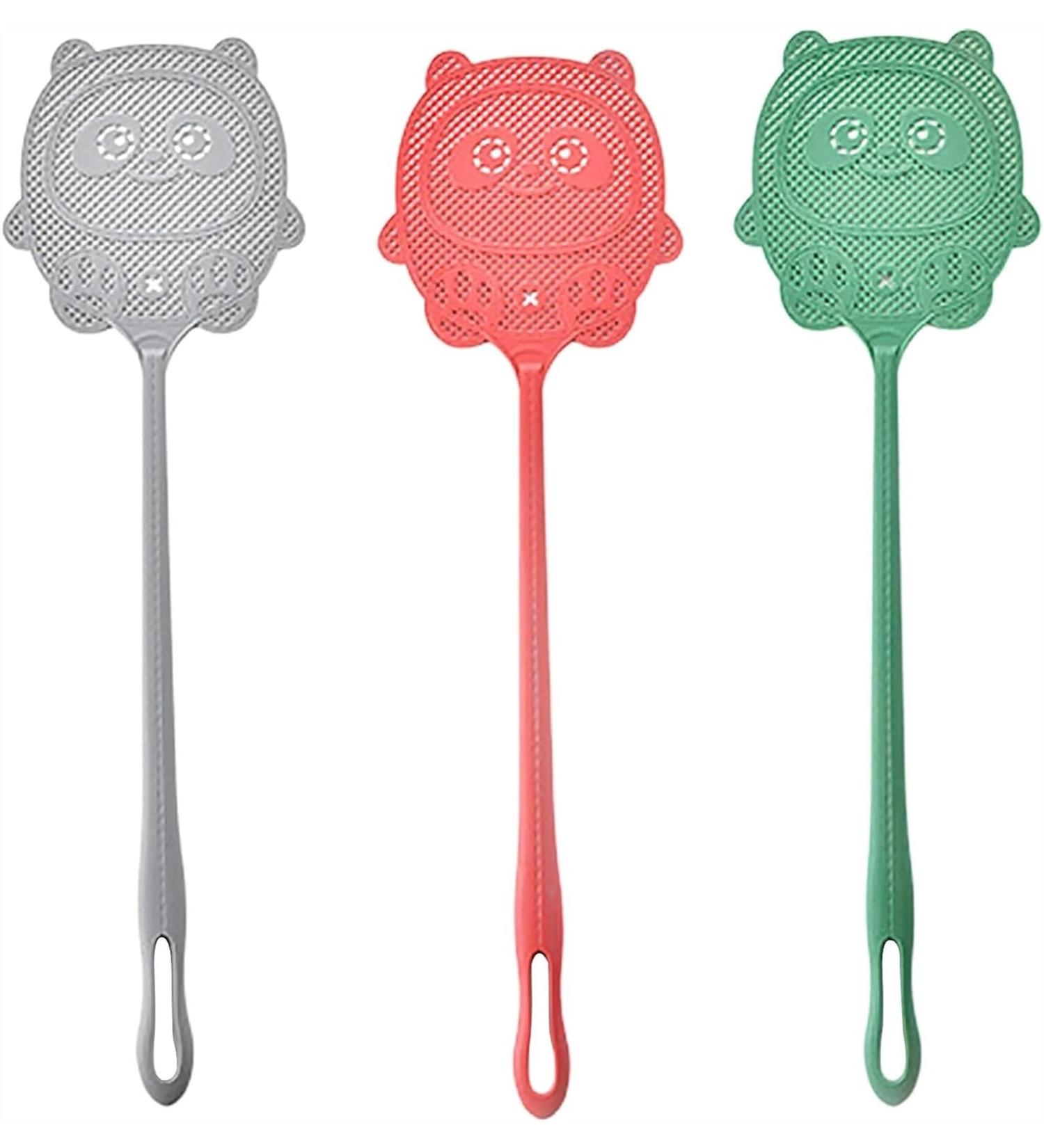 KKRAUS 3 Pack Fly Swatter Manual Durable Plastic Long Handle Fly Swatters Set Home Kitchen Flyswatter for Indoor Outdoor Fly Killer - Buy Online on GoSupps.com