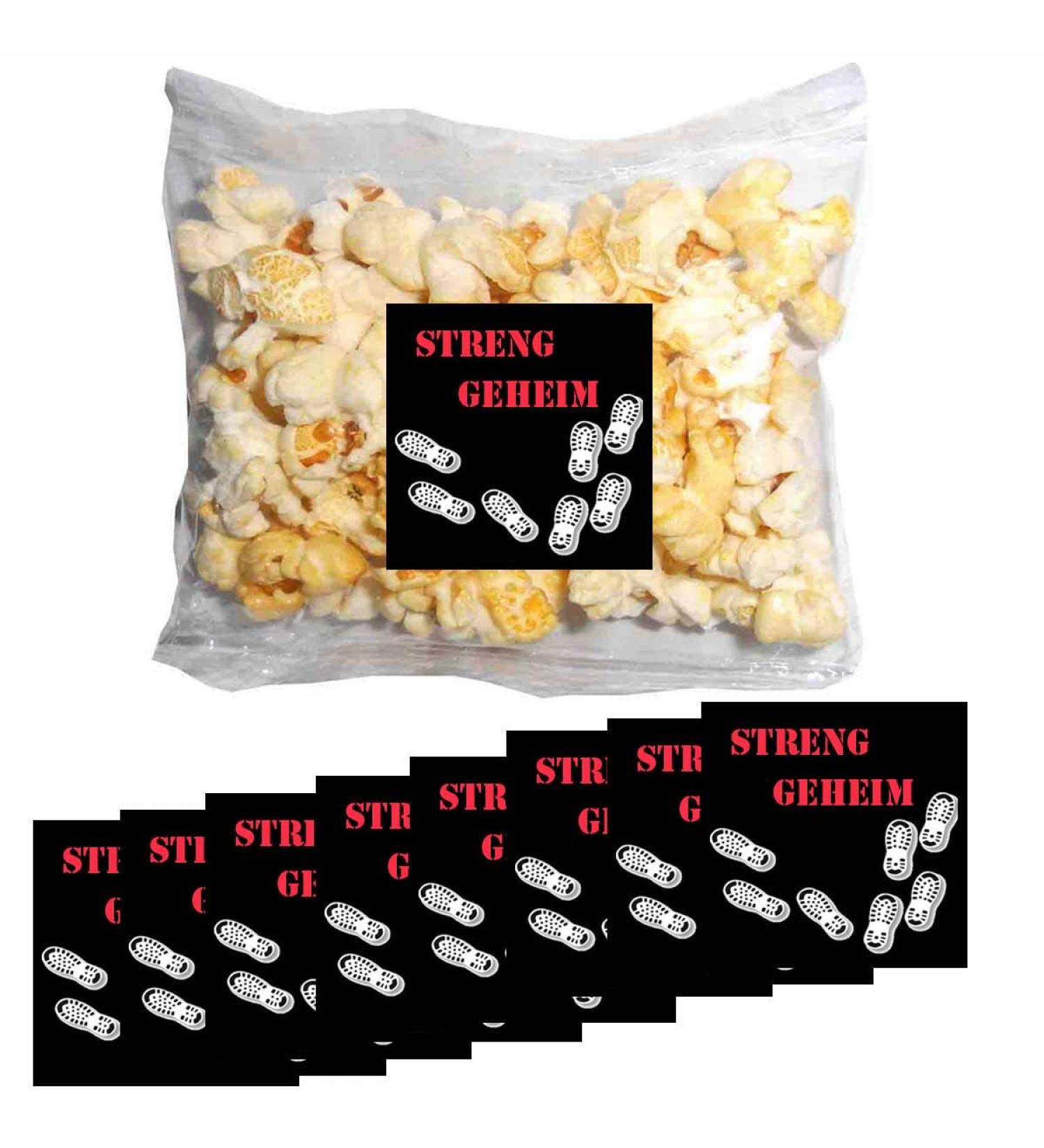 Popcorn bags Detective 10 pieces with 10g each with detective stickers