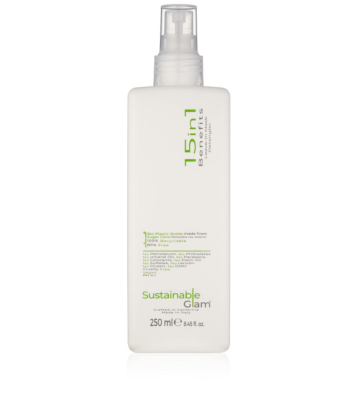 Sustainable Glam 15-in-1 Leave-In Hair Mask Spray with Argan, Coconut & Avocado Oil - Buy Online on GoSupps.com