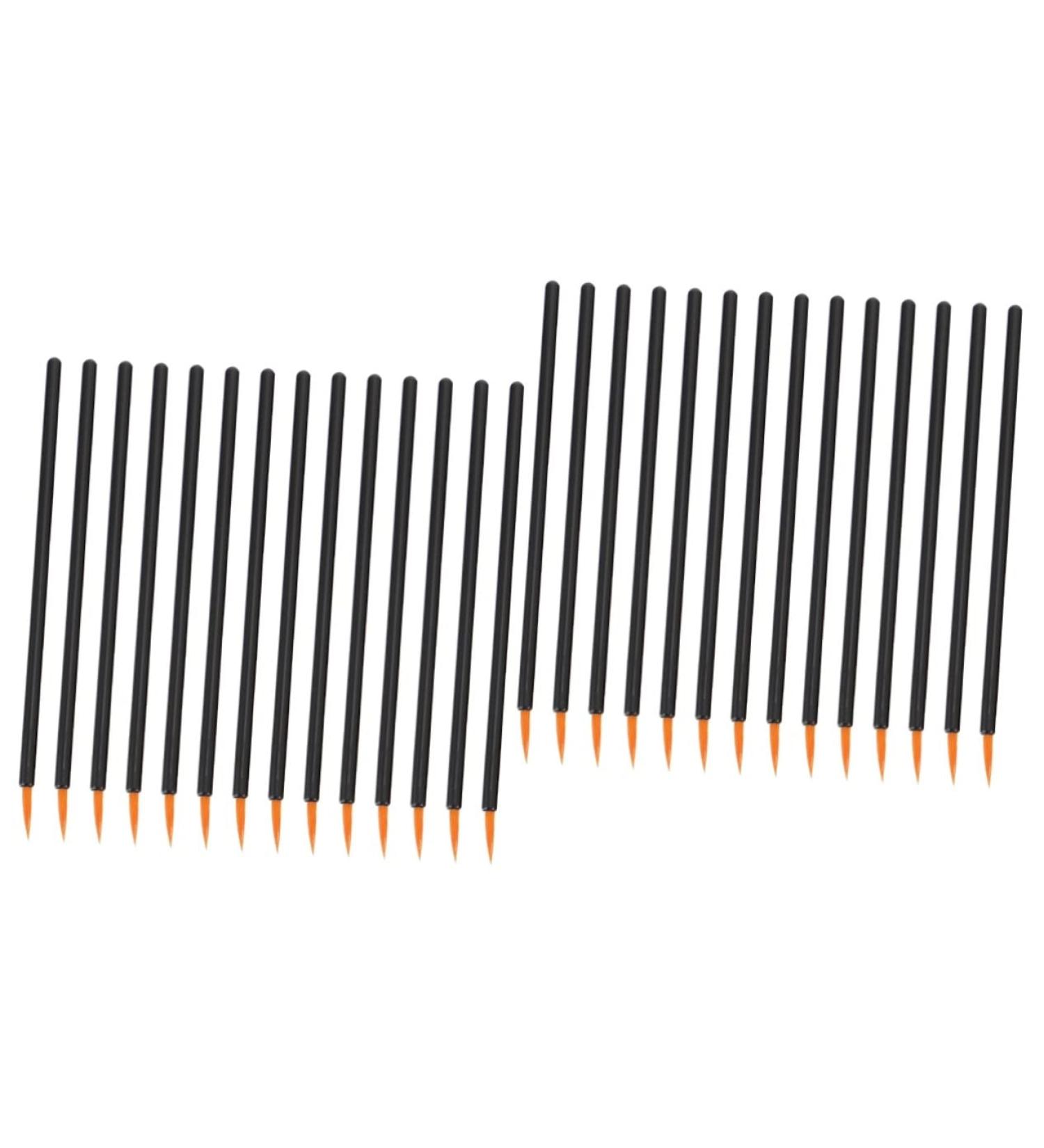 Mipcase 200 pcs Pro Delicate up Eye Eyeliner Refined Girls Fiber Fine Nylon Brush Tools 9x6.5cmx2pcs Blackx2pcs - Buy Online on GoSupps.com