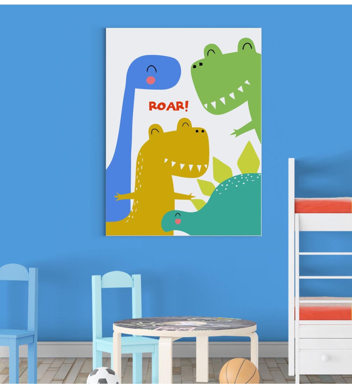 Stukk Dinosaurs Roar Family Nursery Wall Decor Art Poster Print - A2 Size - Buy Online on GoSupps.com