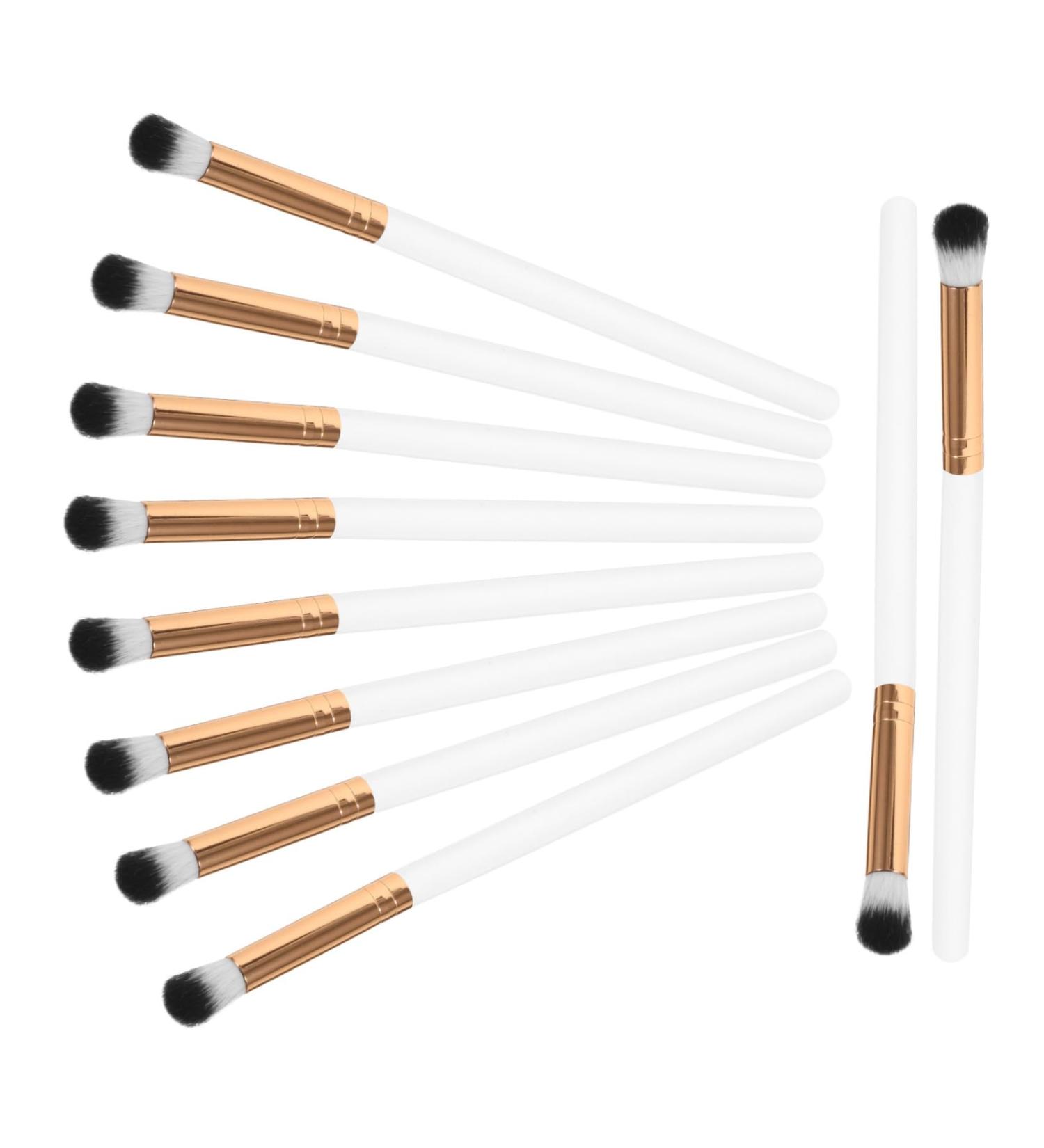 VINTORKY 10pcs Makeup Brush Make up Eyeshadow Brush Precision Eyeshadow Brush Wooden Handle White - Buy Online on GoSupps.com