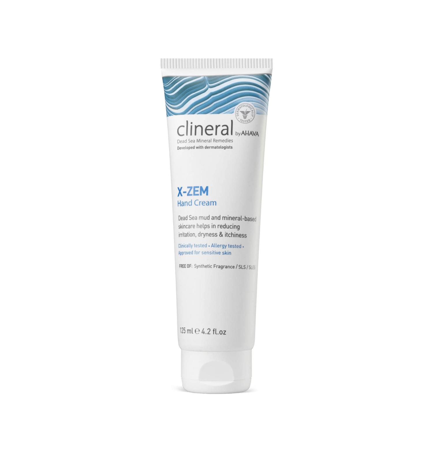 AHAVA Clineral X-Zem Hand Cream - Relieve Dermatitis Redness Itchiness & Dryness | Moisturizing with Hippophae Oil & Shea Butter - 4.2 Fl.Oz - Buy Online on GoSupps.com