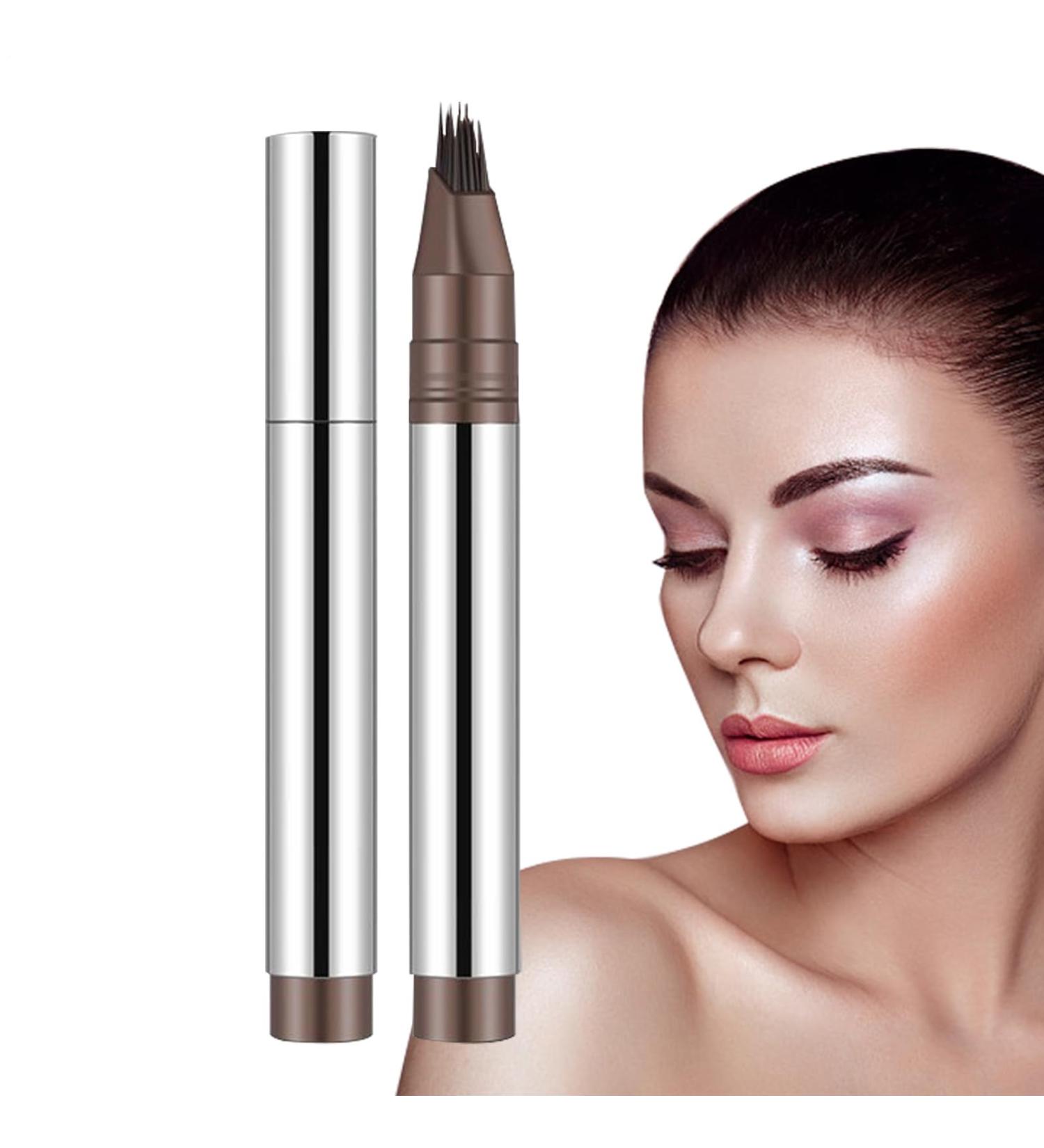 shuhauk Eyebrow fountain pen 2in1 eyebrow pencil Long Lasting Smudge Resistant Beauty Supplies Waterproof Hairline Pen for Photo Shoots Special Occasions 2 Yellow Brown - Buy Online on GoSupps.com